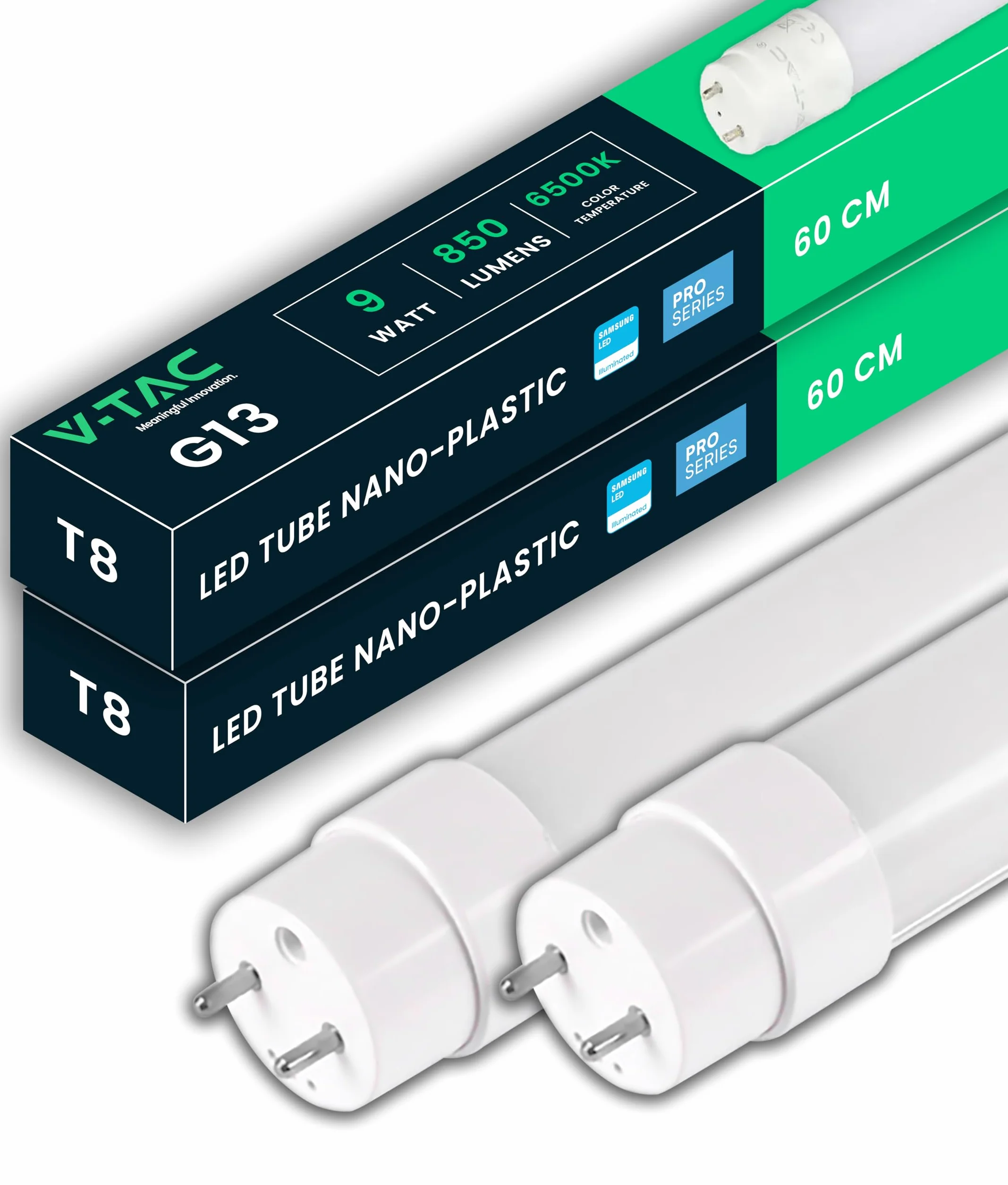 V-TAC T8 LED Tube 60cm 7.5W 850 Lumens 6500K Samsung Chip