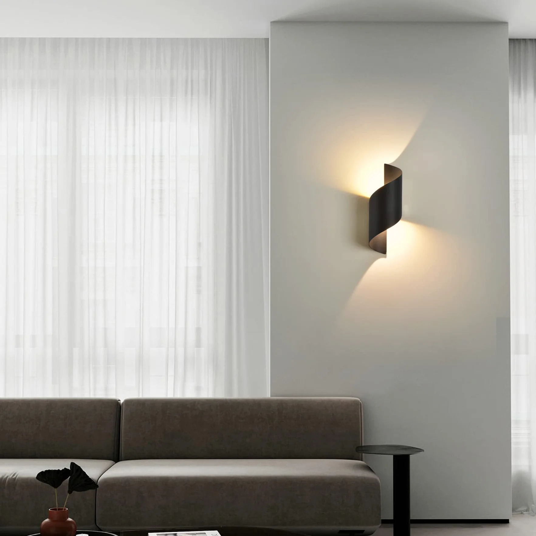 KUKAK LED Applique Murale 10W 3000K Blanc Chaud IP65 Extérieur Intérieur 2pc