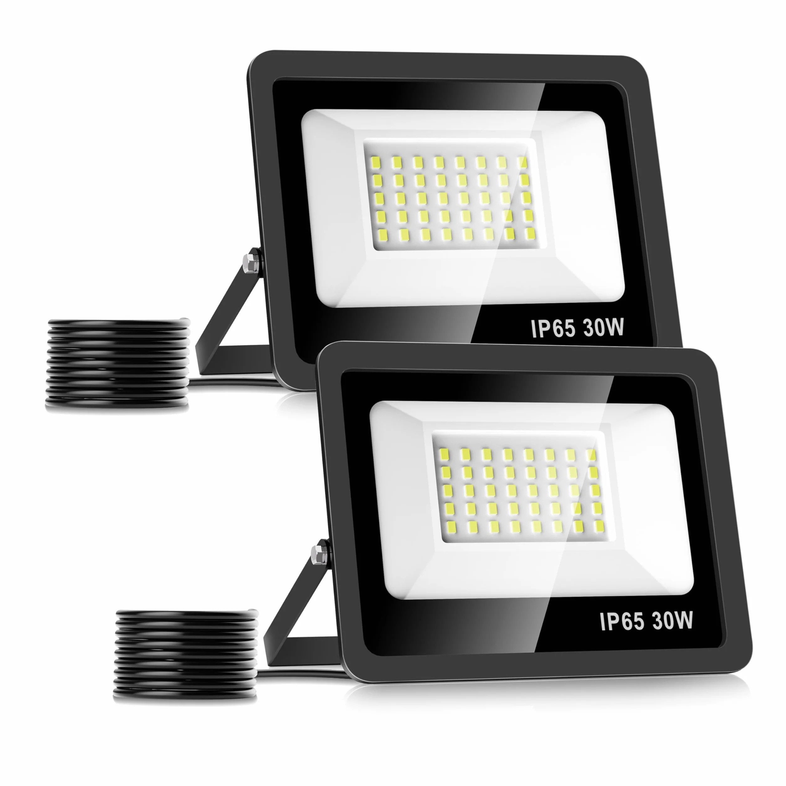 Realky Projecteur LED 30W 3000LM 40LEDs IP65 Etanche 6500K Extérieur