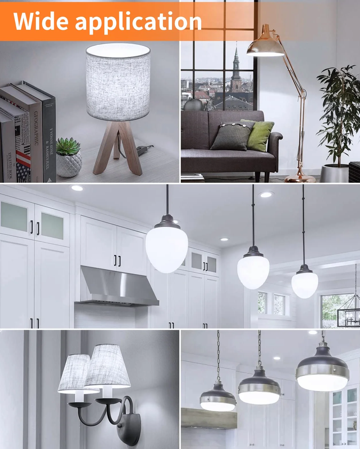 Ampoule LED E27 Blanc Froid 6000K 1600LM 16W Équivalent 150W Lampe Halogène AC 220-240V Non-dimmable Lot de 4
