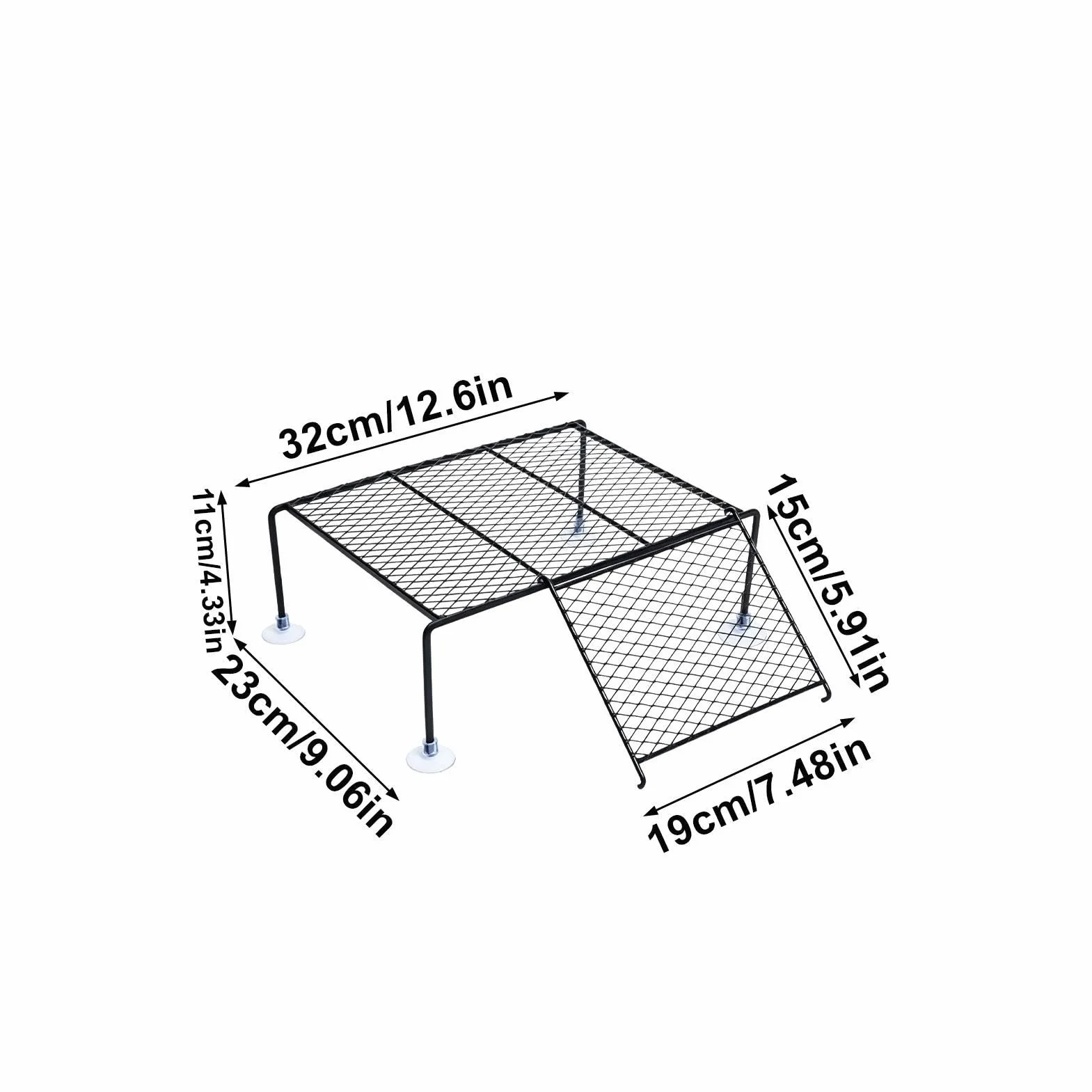 Plateforme solaire pour tortues d'eau - Île de repos avec rampe à ventouse, aquarium
