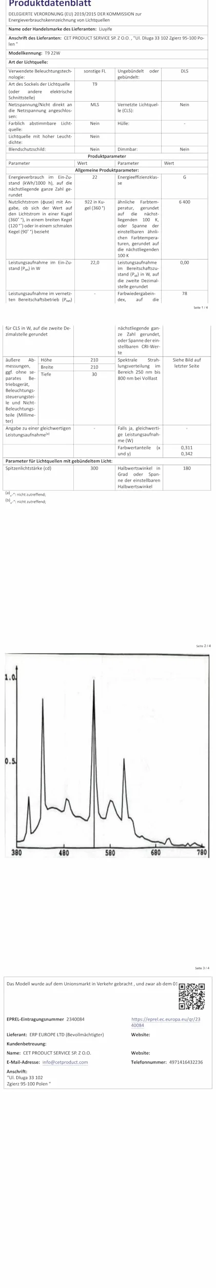 Tube Fluorescent Rond T9 G10Q 22W 20,5cm Blanc Froid 6500K Éclairage Annulaire