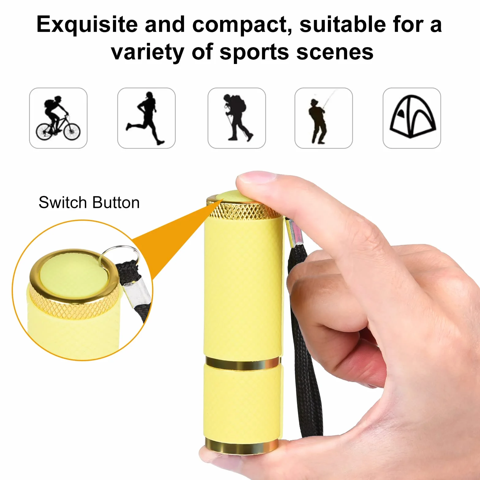 FORMIZON Mini Lampe de Poche LED 8 Pièces Aluminium Portable Camping Randonnée