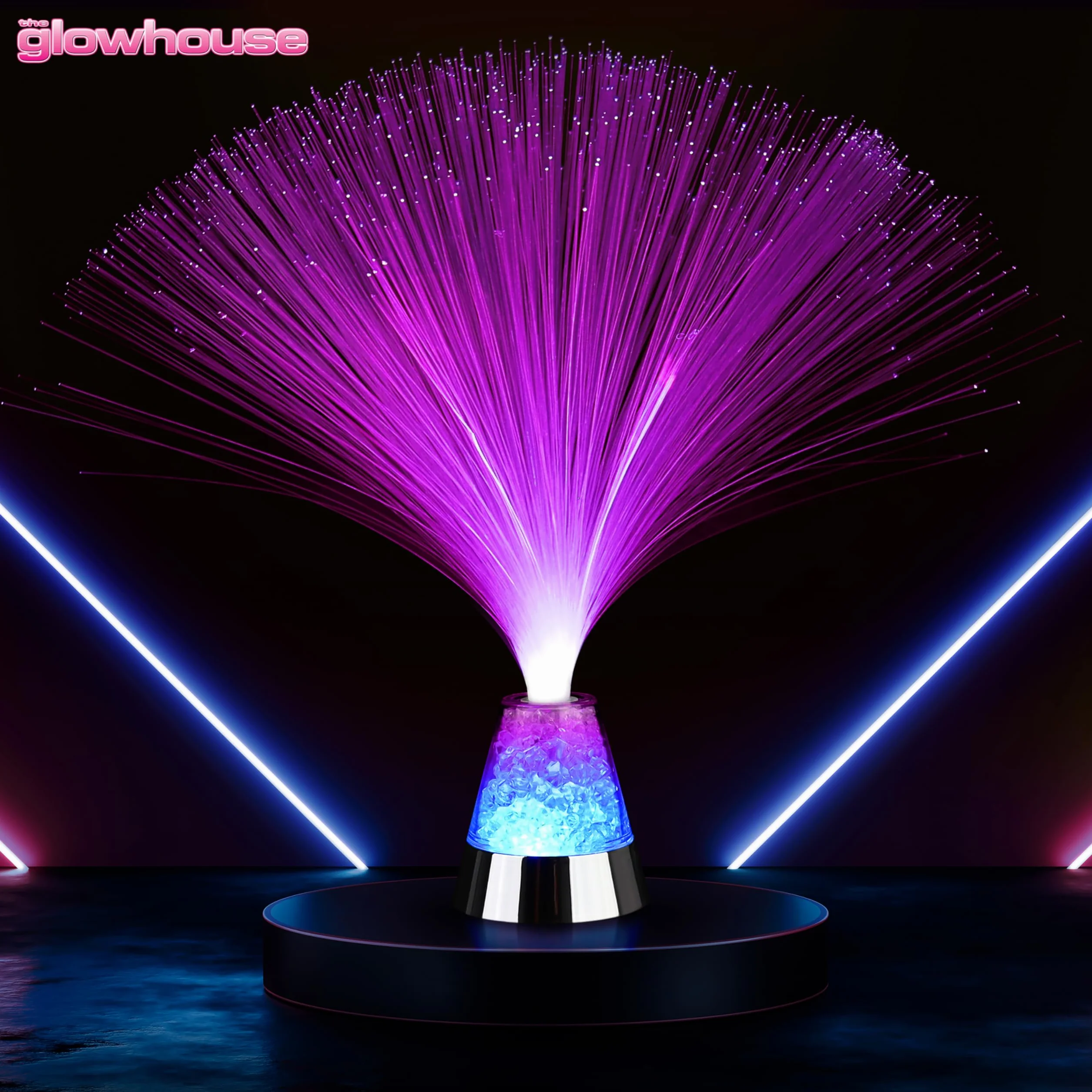 The Glowhouse Lampe en fibres optiques 34 cm