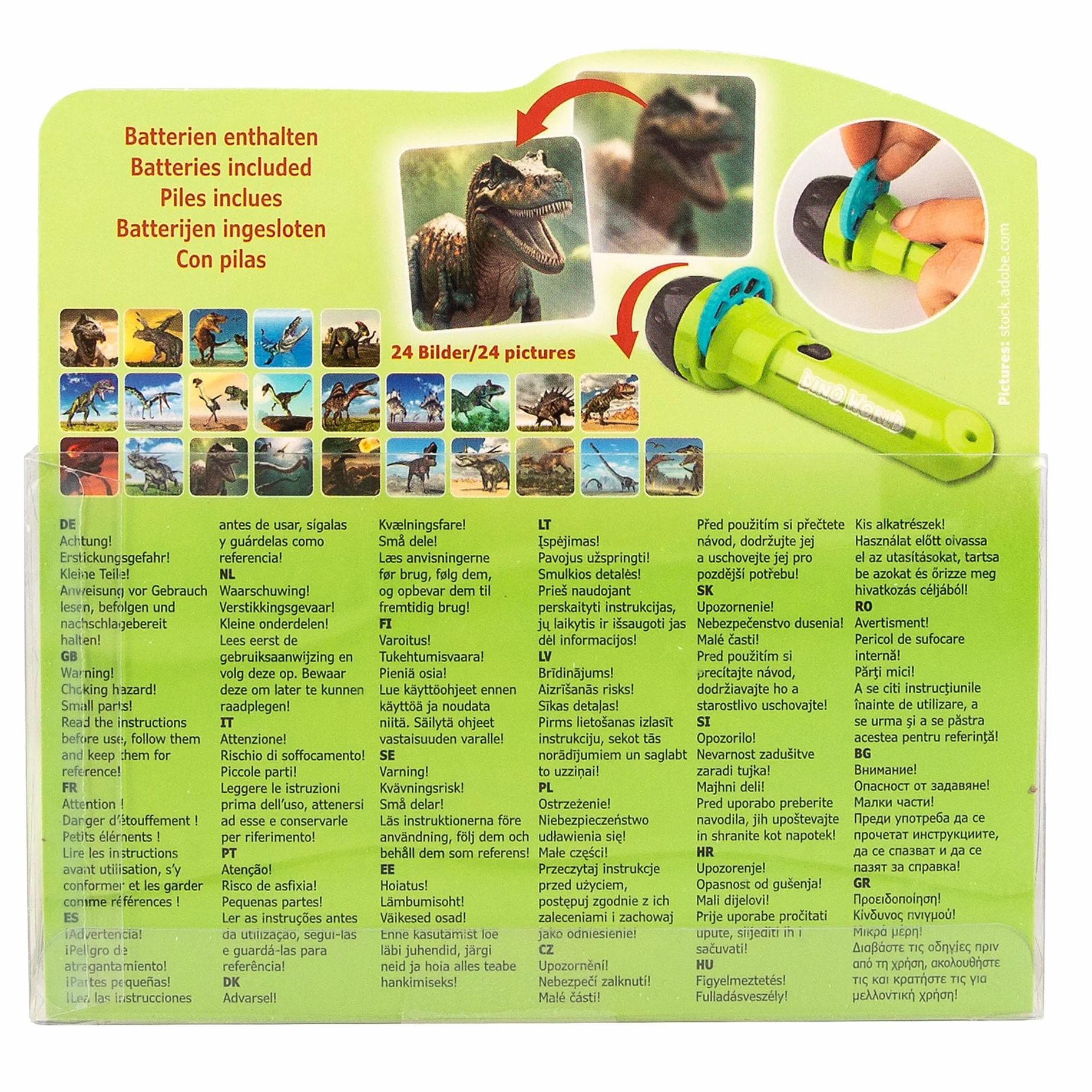 Depesche Dino World Lampe de poche avec 24 effets d'image projecteur dinosaures