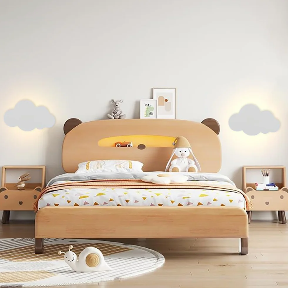 Lampe Murale LED avec Interrupteur Tactile Veilleuse Enfant Dimmable Blanc Chaud Prise Intérieur Moderne