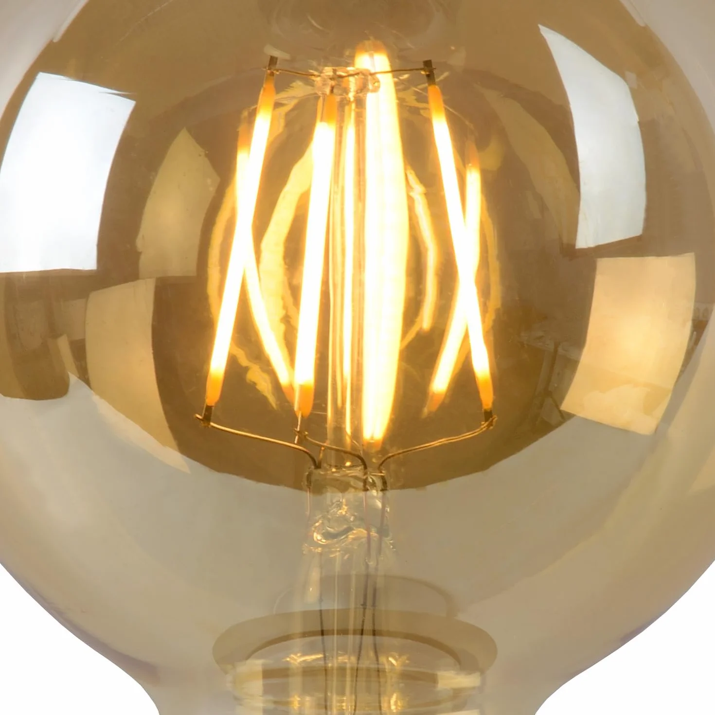 LUCIDE G95 Ampoule filament LED Dim. E27 1x5W 2700K Ambre Ø 9,5 cm