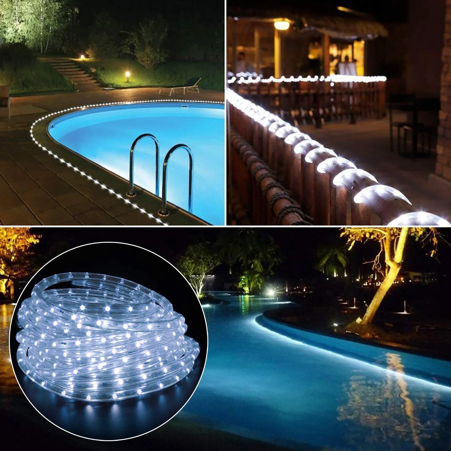 Forever Speed Tube Lumineux LED 10 m Étanche IP65 Blanc Froid