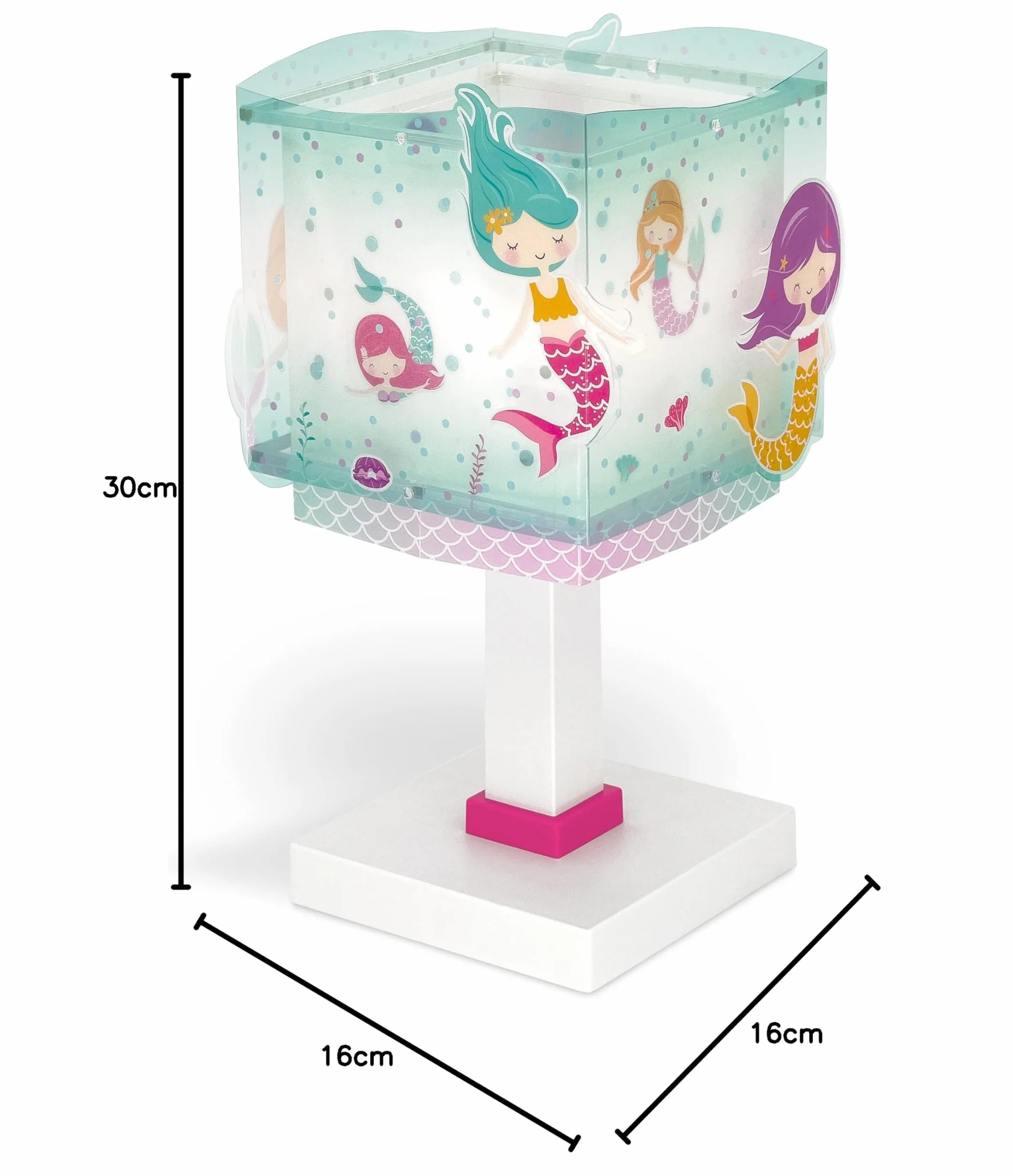 Dalber lampe de chevet enfant Sirènes Mermaids E14 Turquoise