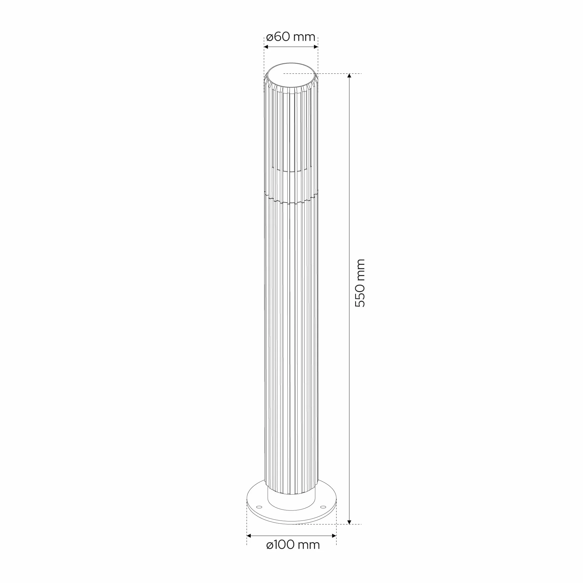 Torrin Lampe de Jardin IP44 GU10 Aluminium EDO Borne d'Éclairage Extérieur 55 cm Noire