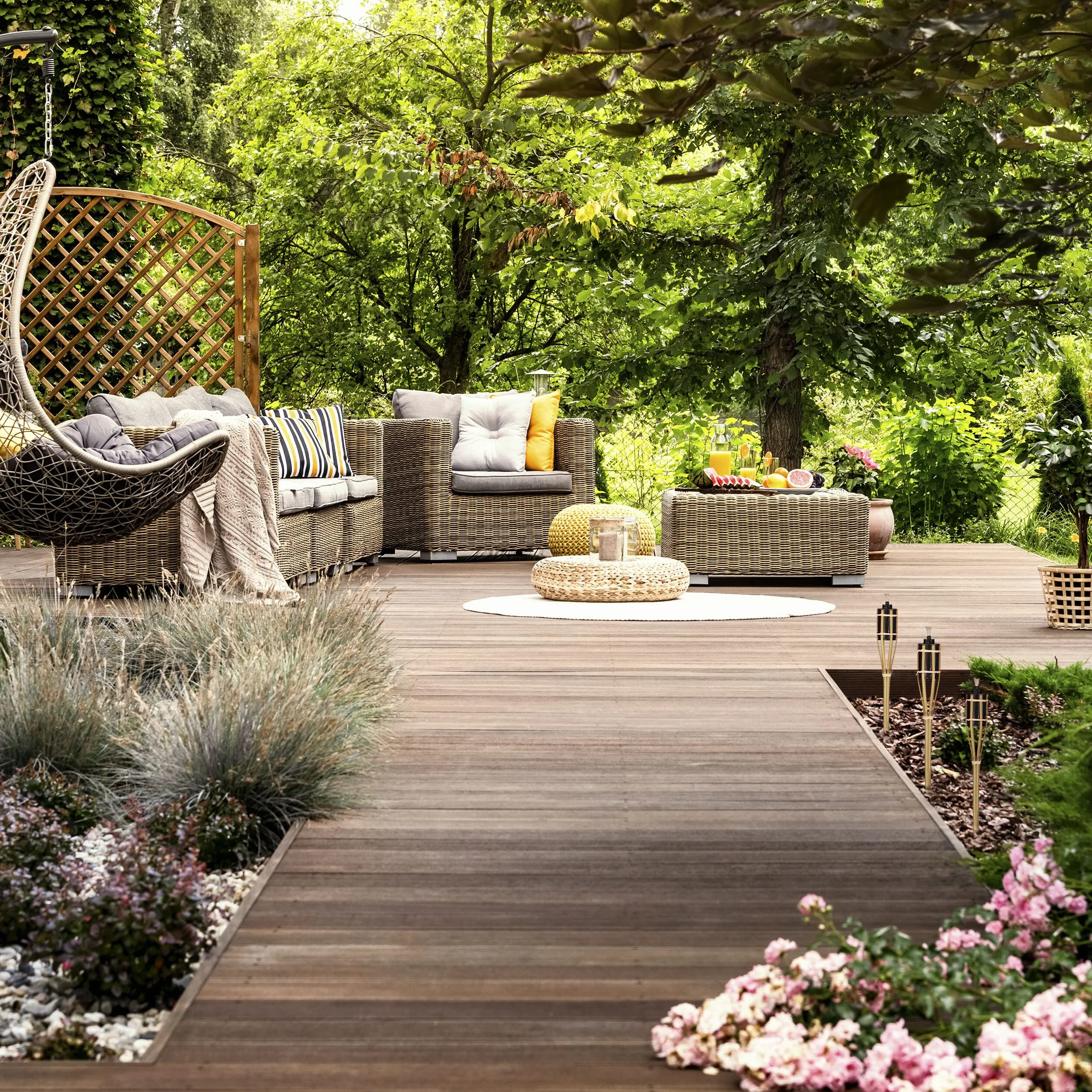 Relaxdays Torche de Jardin en Bambou Lot 10 40x6 cm Nature
