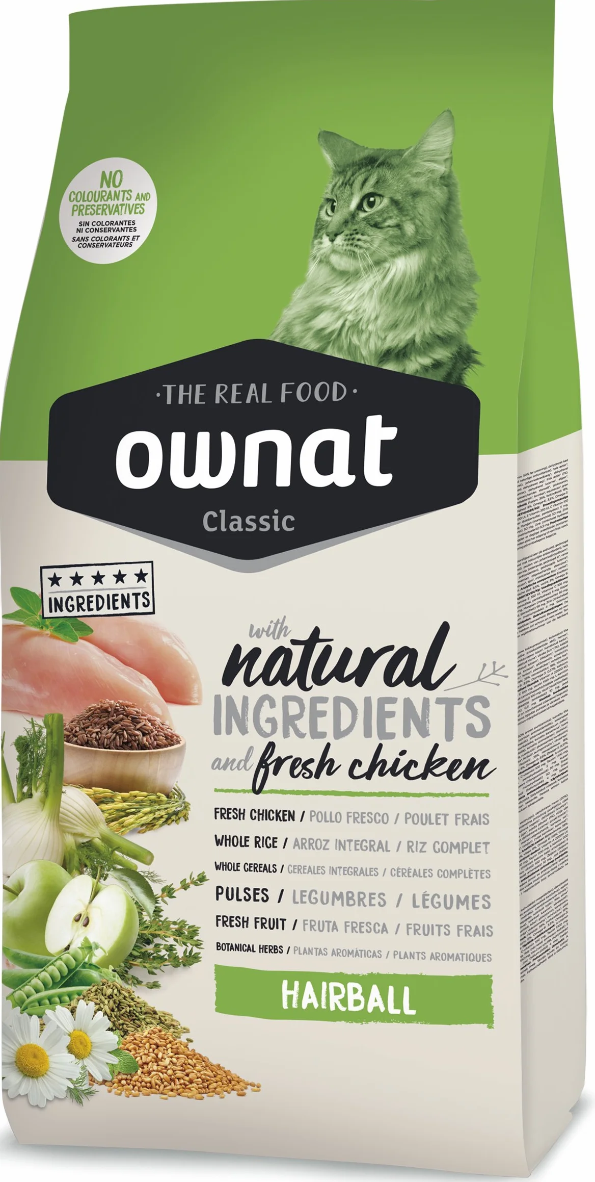 Ownat Classic Hairball Aliment pour Chats 4000g