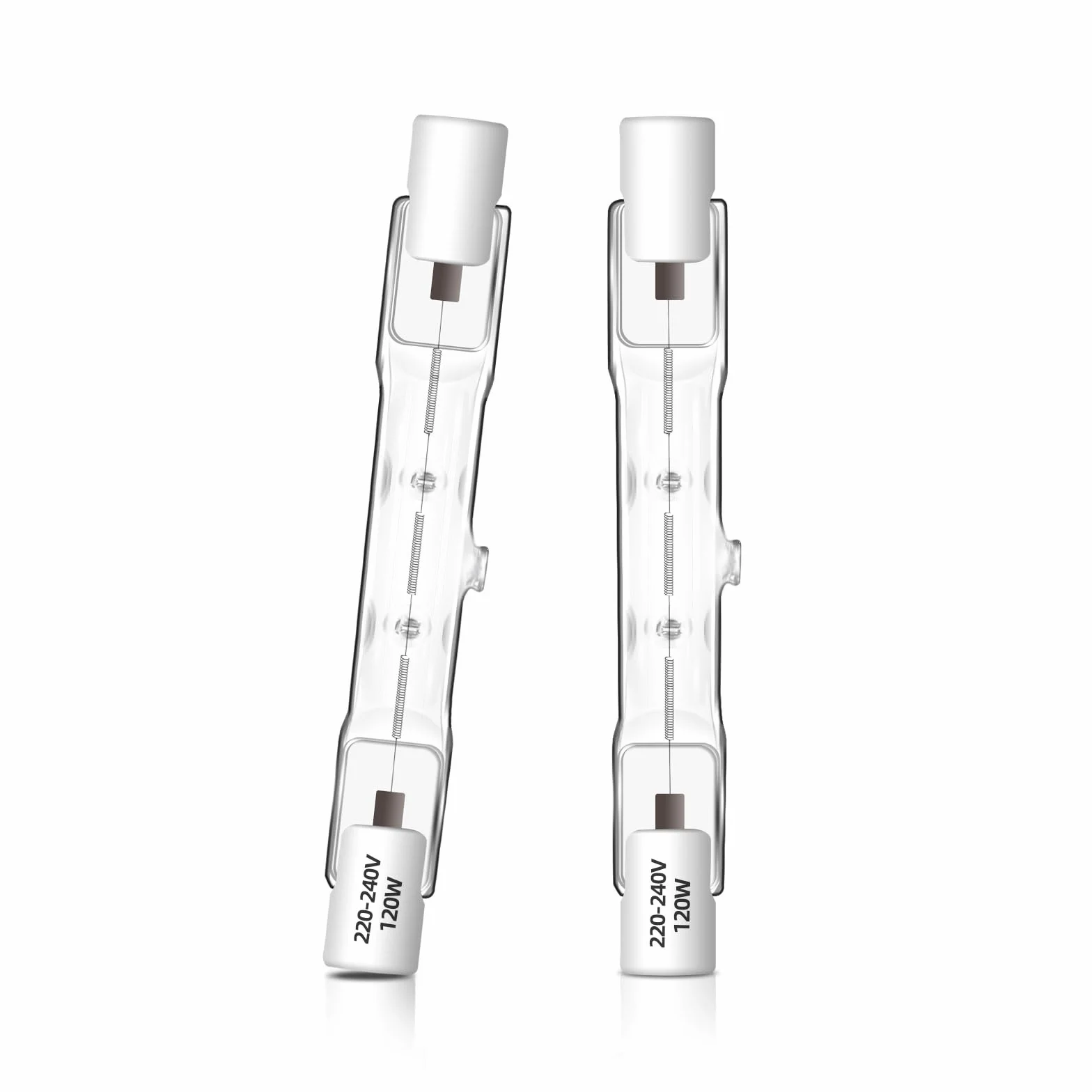 Ampoule Halogène R7s 78mm 120W Dimmable 230V 1800LM 2700K Blanc Chaud Lot de 2