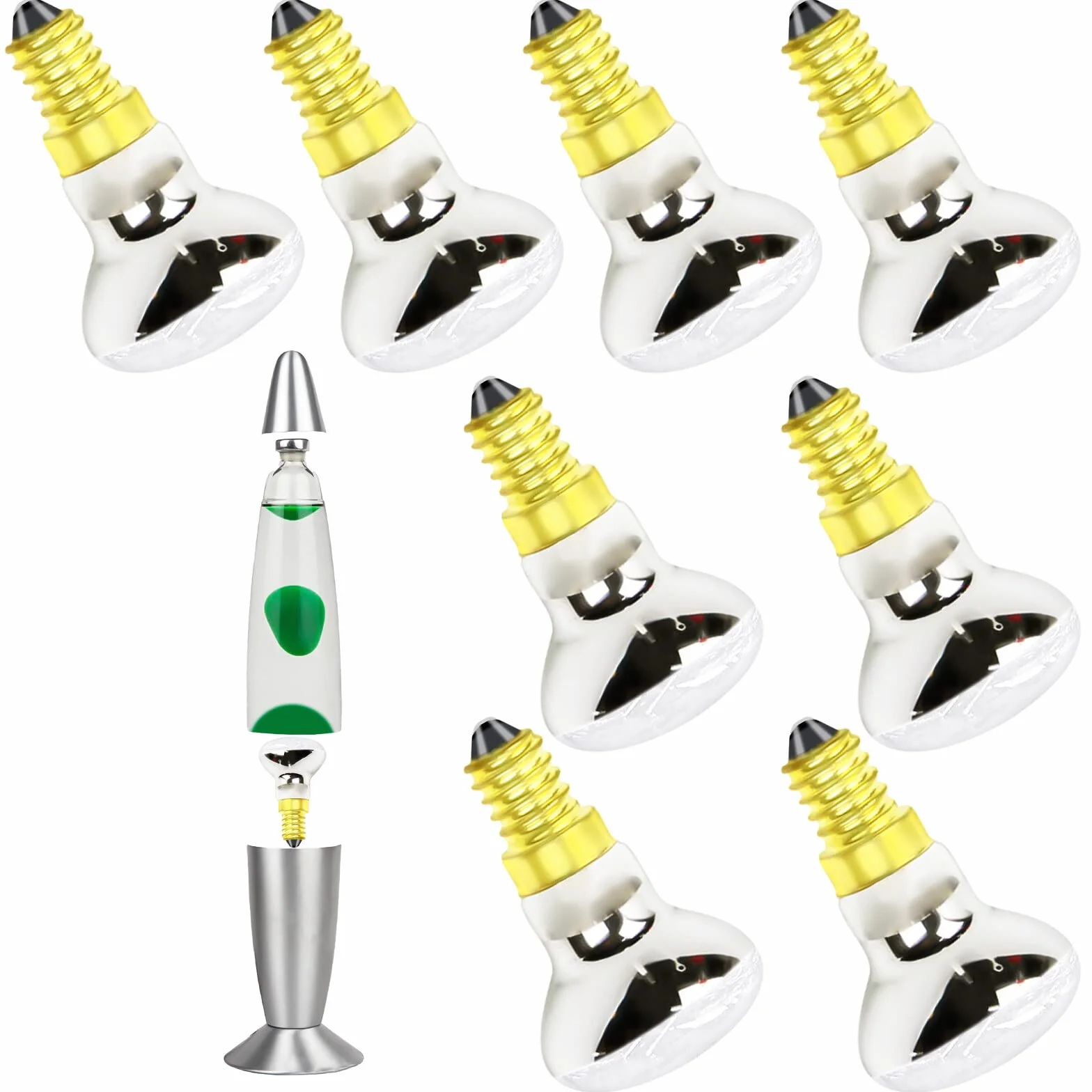 Aicharynic Lot de 8 ampoules à lave E14 R39 25 W à réflecteur