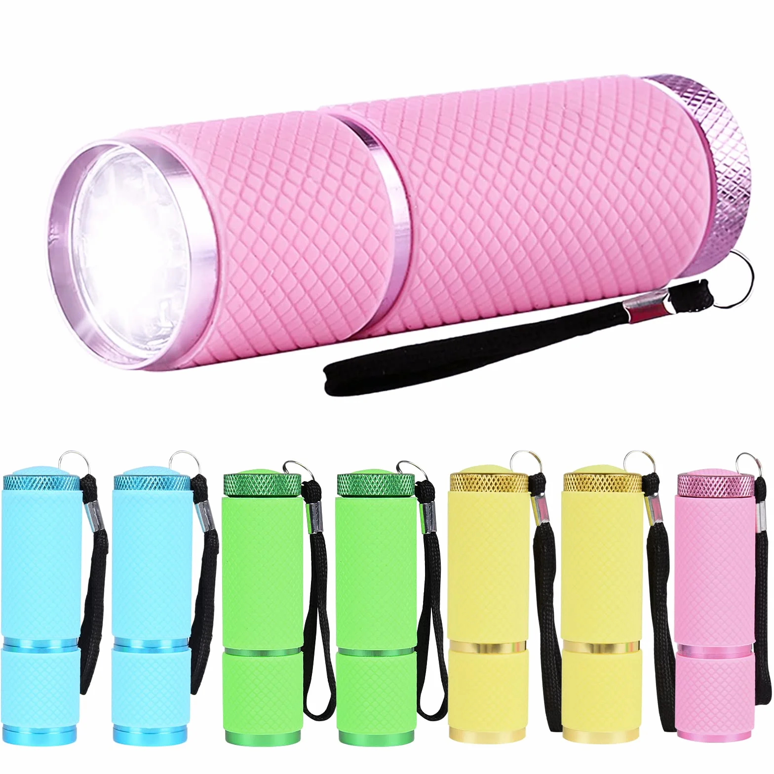 FORMIZON Mini Lampe de Poche LED 8 Pièces Aluminium Portable Camping Randonnée