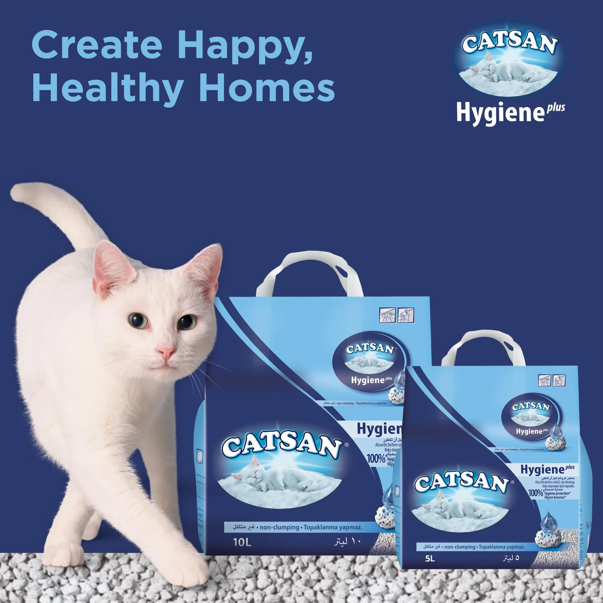 CATSAN Hygiene Plus Litière Minérale pour Chat 10L