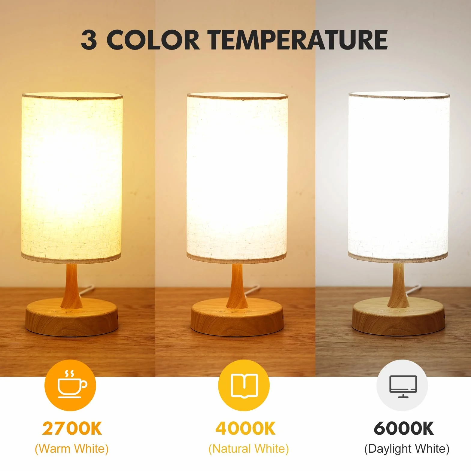 Caromolly Lampe à lumière du jour 10 000 lux Luminothérapie avec télécommande 3 températures de couleur 4 niveaux de luminosité minuterie spectre complet