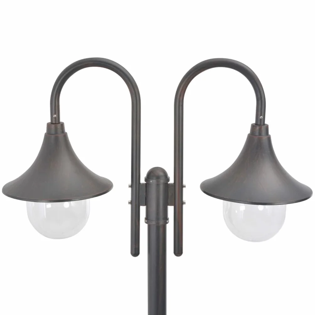 Lampadaire de Jardin E27 220 cm Aluminium Bronze Terrasse