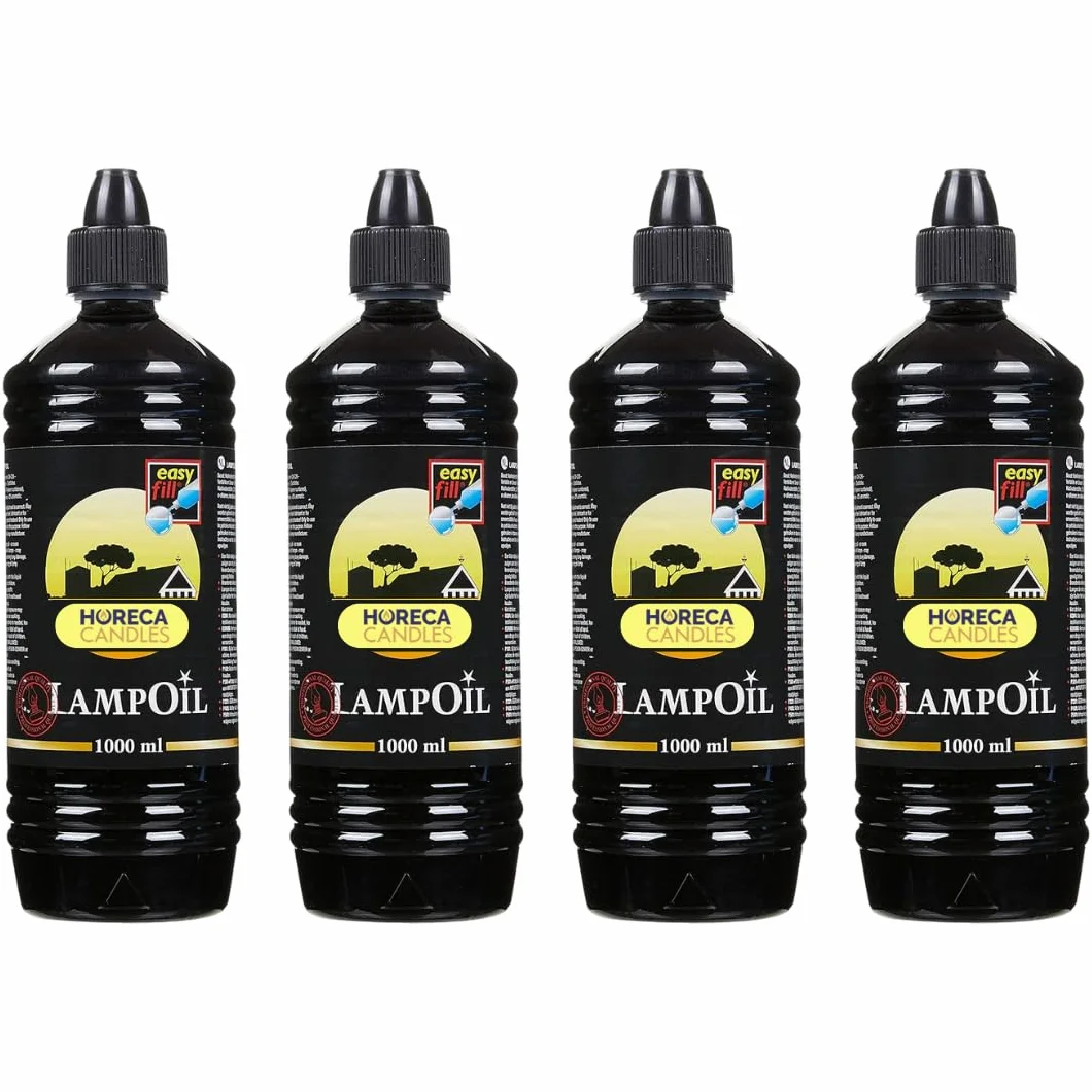 HORECA CANDLES Huile de Lampe 4x1L Paraffine Liquide Pure 99% Longue durée sans Fumée ni Odeur