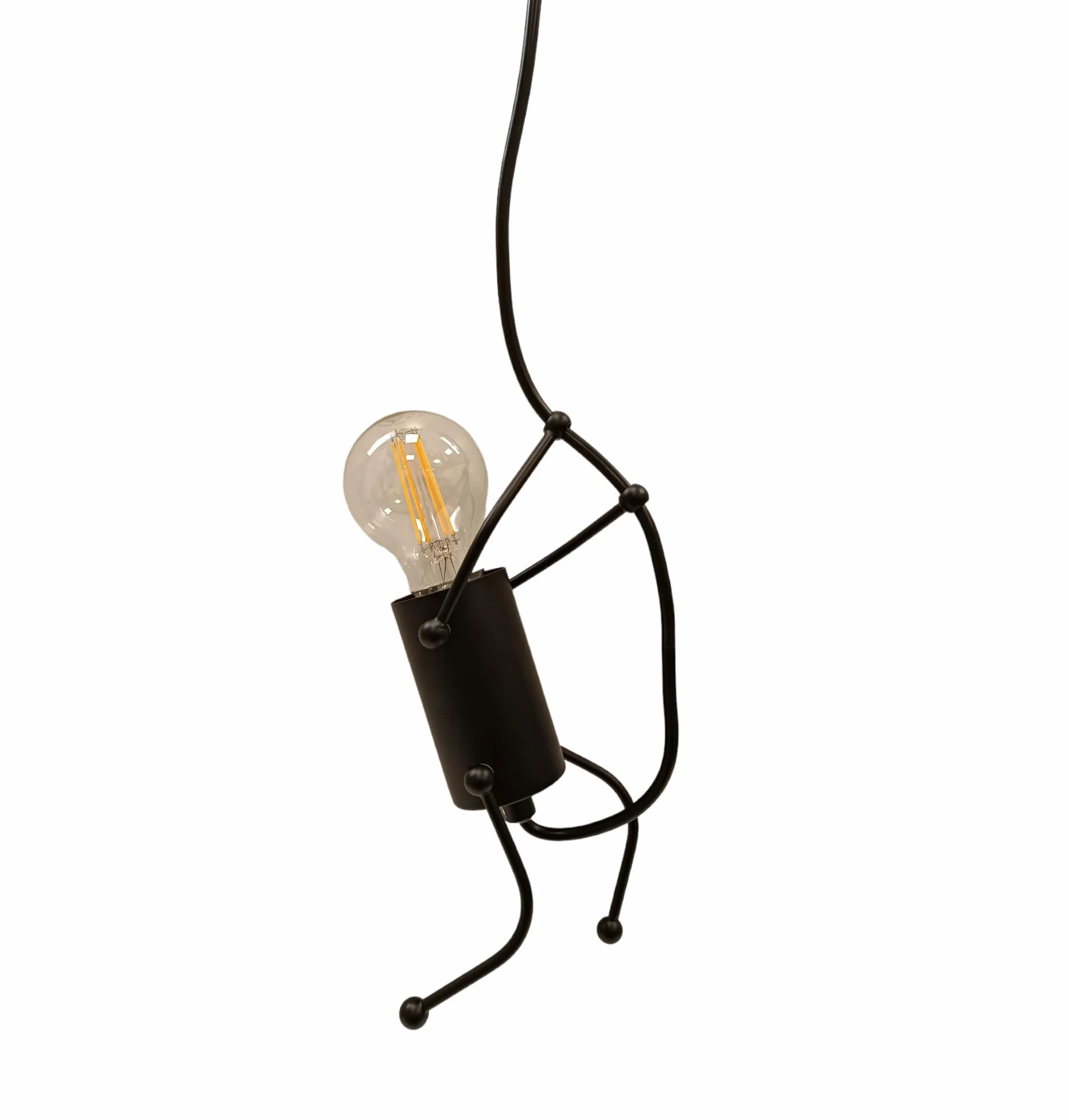Barcelona LED LV418 Lampe suspension plafond créative humanoïde vintage moderne E27 noir