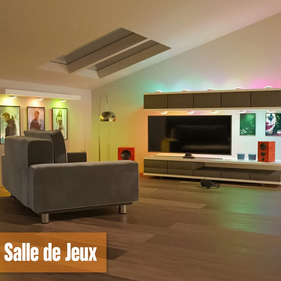 HELPLEX Lampe de Placard LED RGB 16 Couleurs Sans Fil avec Télécommande, Paquet de 3