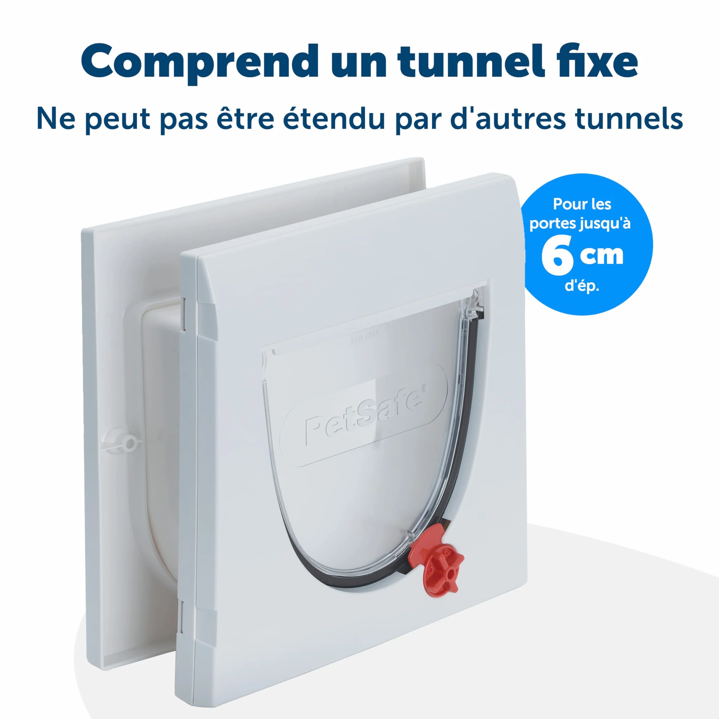 PetSafe Chatière Classique Staywell 4 options fermeture magnétique pour chat jusqu'à 7kg blanc