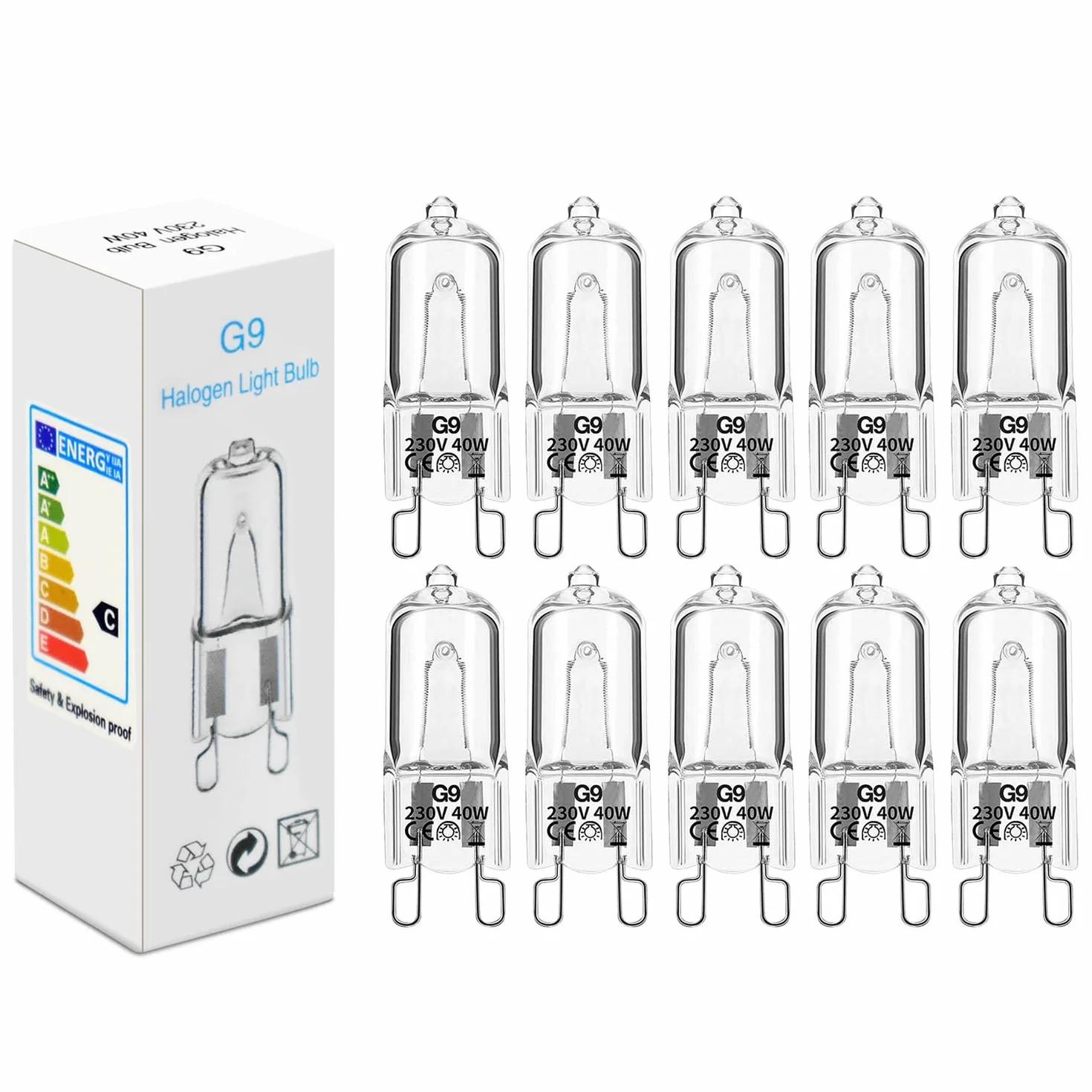 Ampoule G9 40W 230V 2900K 480LM Dimmable Warm White Halogène
