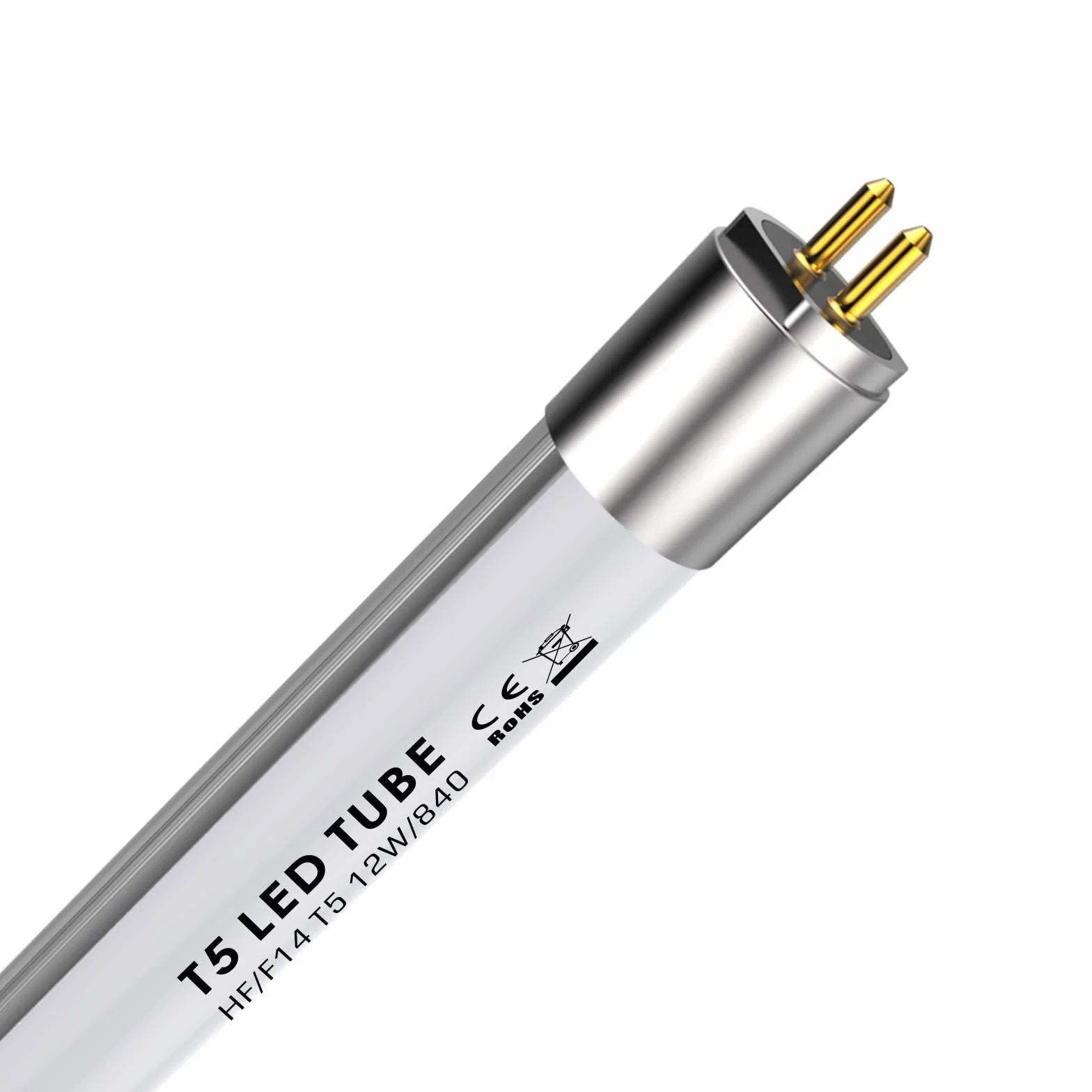 Tube LED T5 54,9cm 12W 1550lm Blanc Neutre 4000K Remplaçage Fluorescent 24W Compatible EVG G5