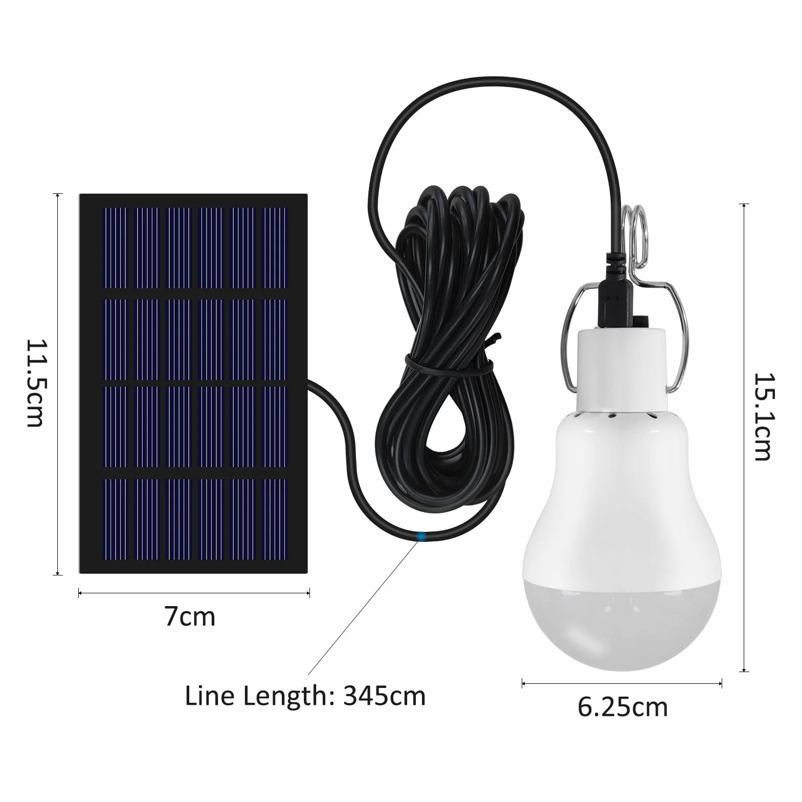 SCNNC Lampe LED Extérieure à Suspendre 3W Panneau Solaire Rechargeable pour Camping Jardin 2 Ensembles
