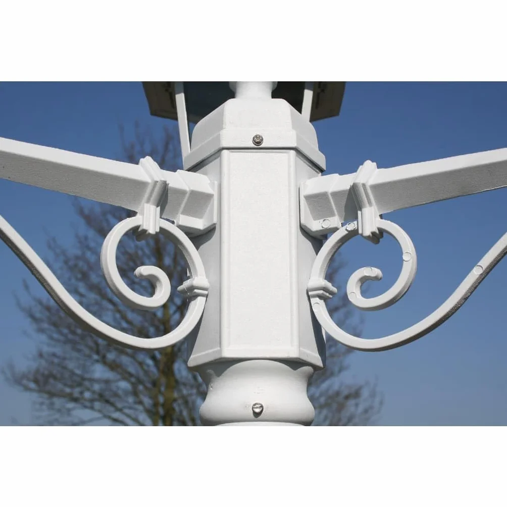 vidaXL Lampadaire extérieur triple blanc
