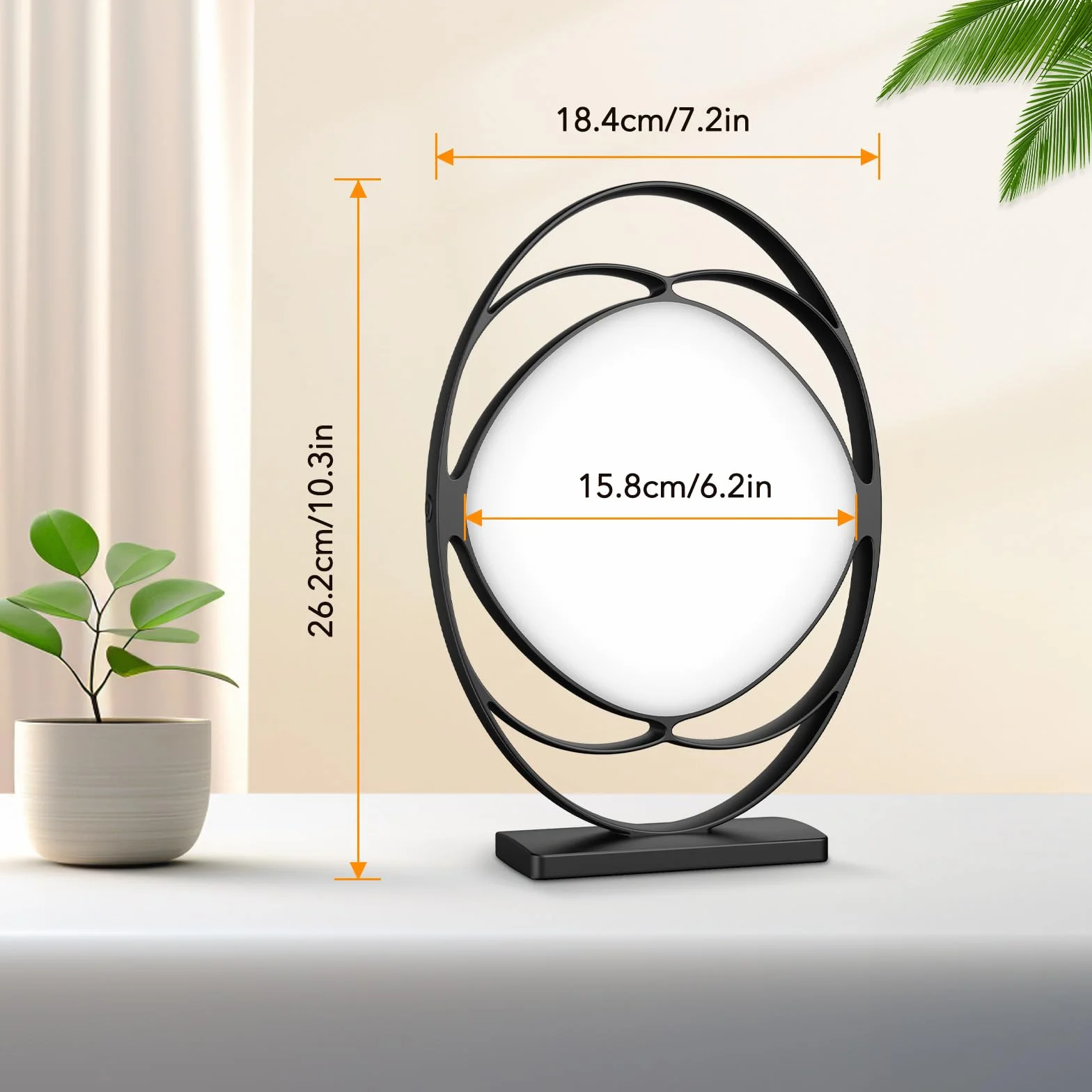 Lampe de Luminothérapie 10000 Lux Sans UV, Rotatif 210°, 3 Températures de Couleur, 4 Minuteries, 5 Luminosités, Fonction Mémoire