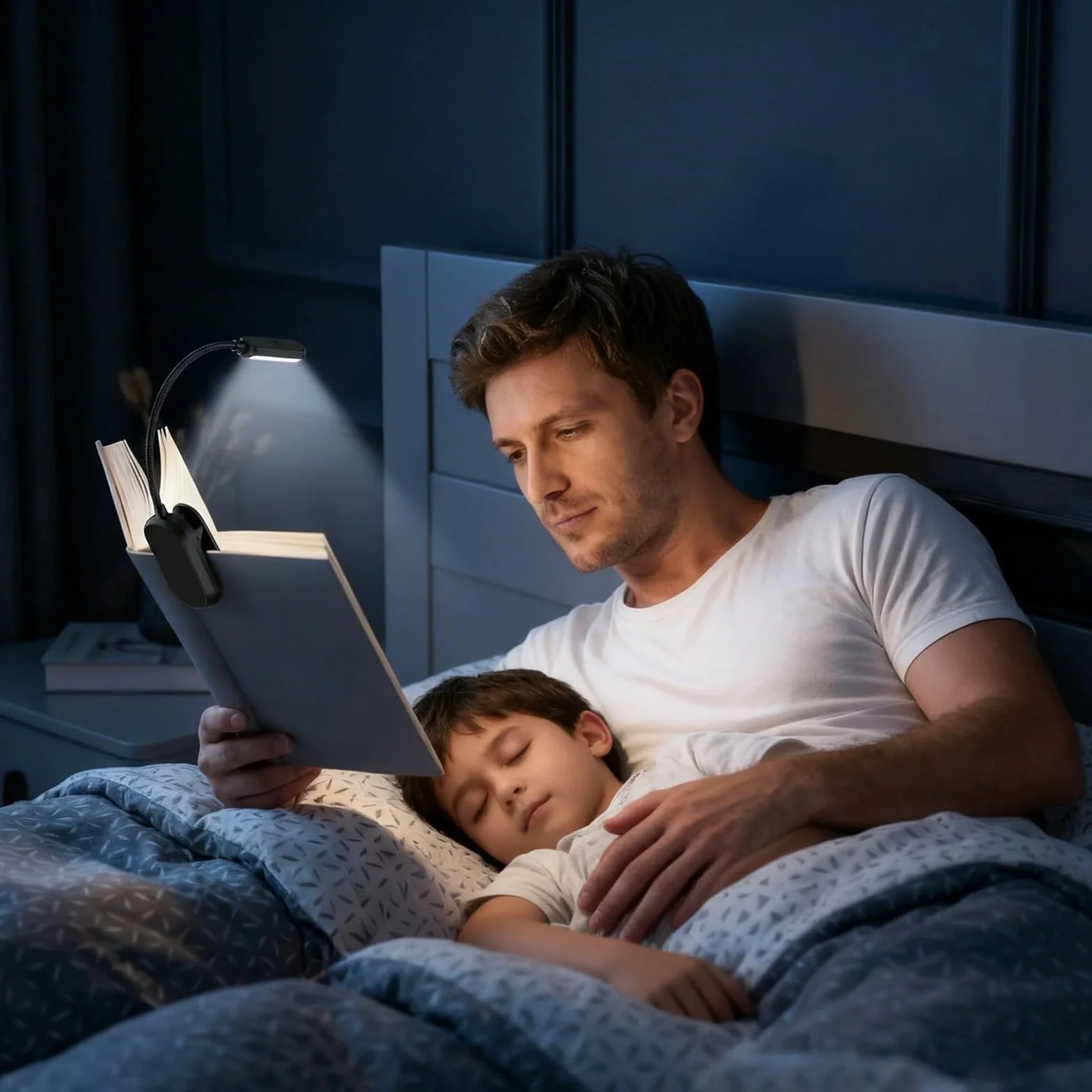 Liseuse à Clip 11 LEDs Lampe de Lecture Flexible 360° 3 Modes de Couleur 3 Niveaux de Luminosité Portable