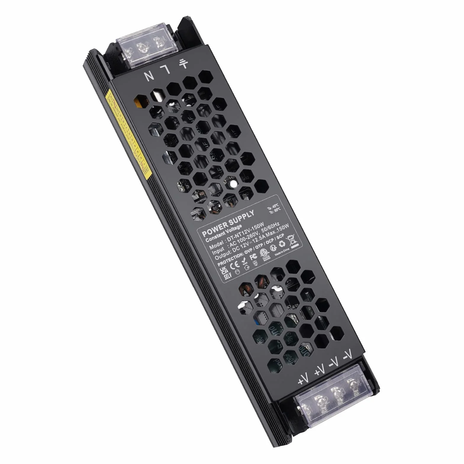REYLAX Transformateur LED 150W 12V 12.5A Adaptateur Alimentation Basse Tension