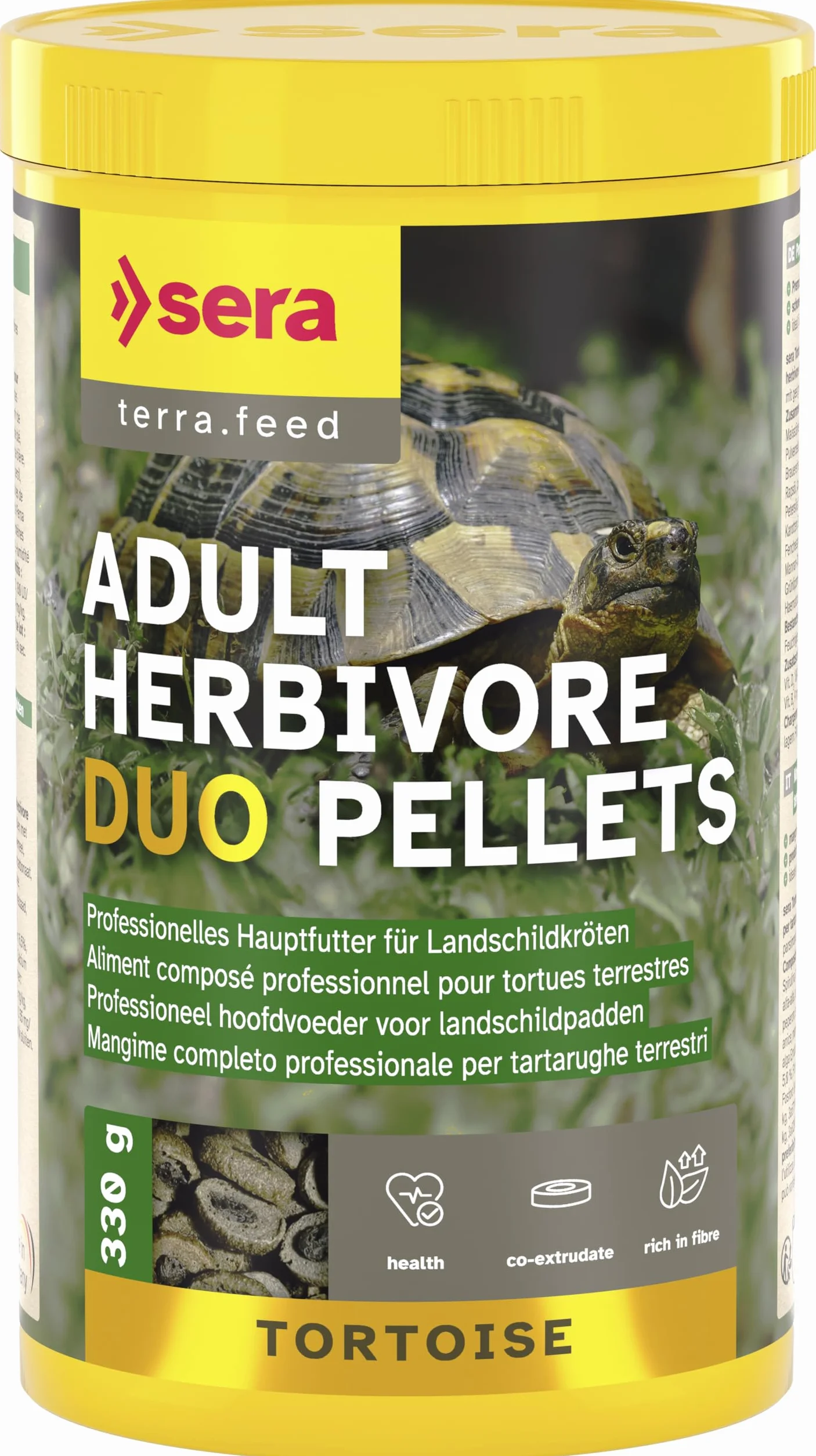 Sera Tortoise Adult Herbivore 1.000ml (330g) Nourriture pour Tortues terrestres et Iguanes