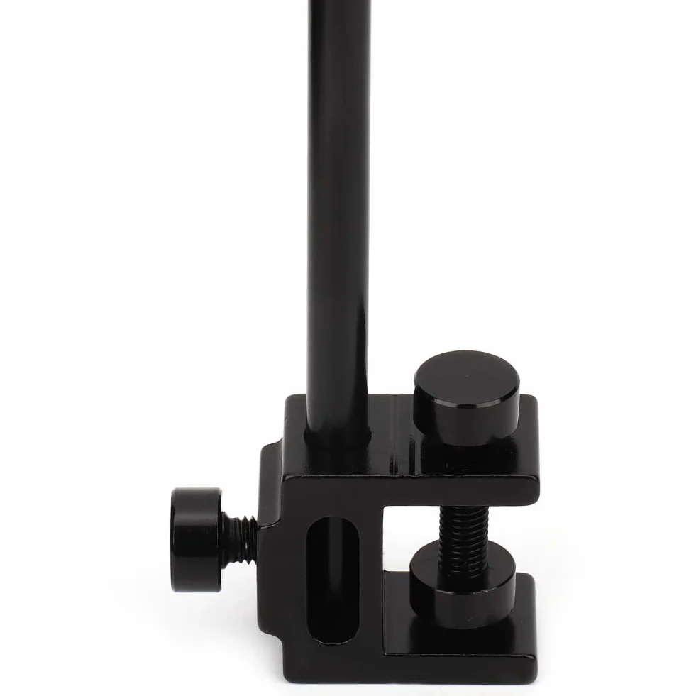 Poteau de Lampe de Table Pliant Portable Noir Alliage d'Aluminium Léger Hauteur Réglable Camping
