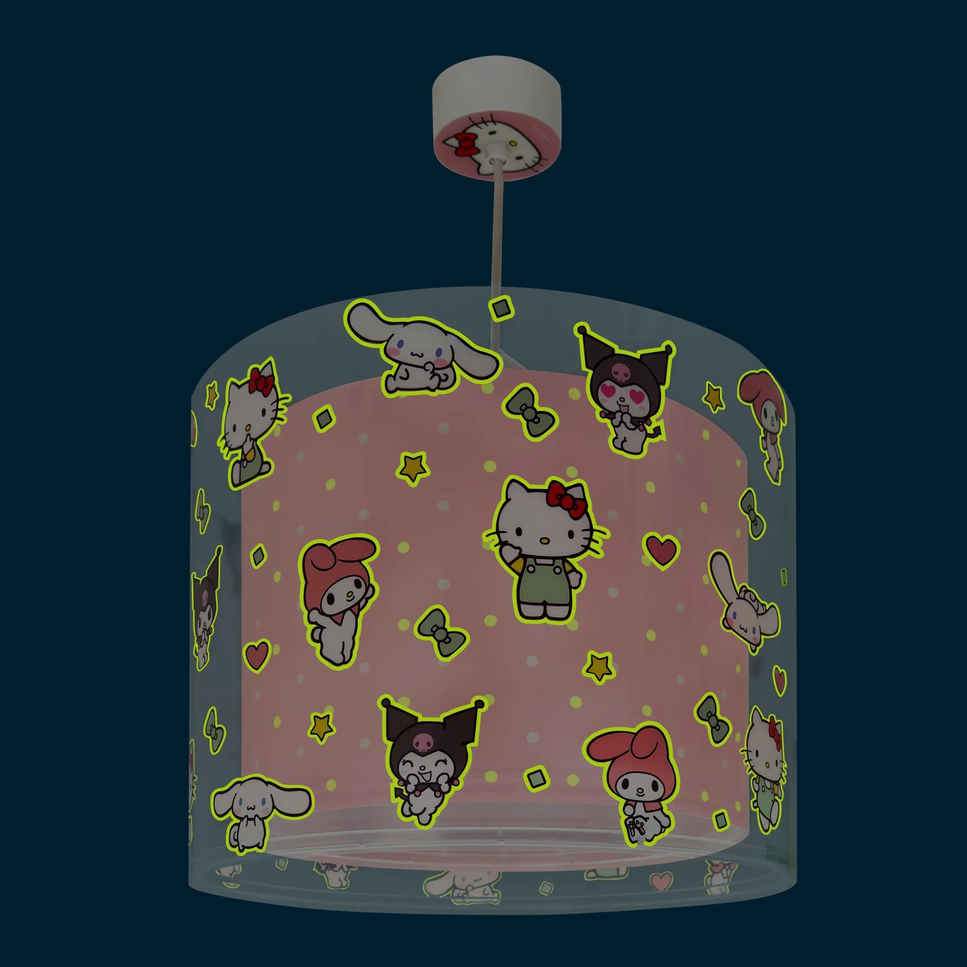 Dalber Lustre Chambre Lampe Suspension Enfand Hello Kitty And Friends My Melody Cinnamoroll Kuromi E27 Rose