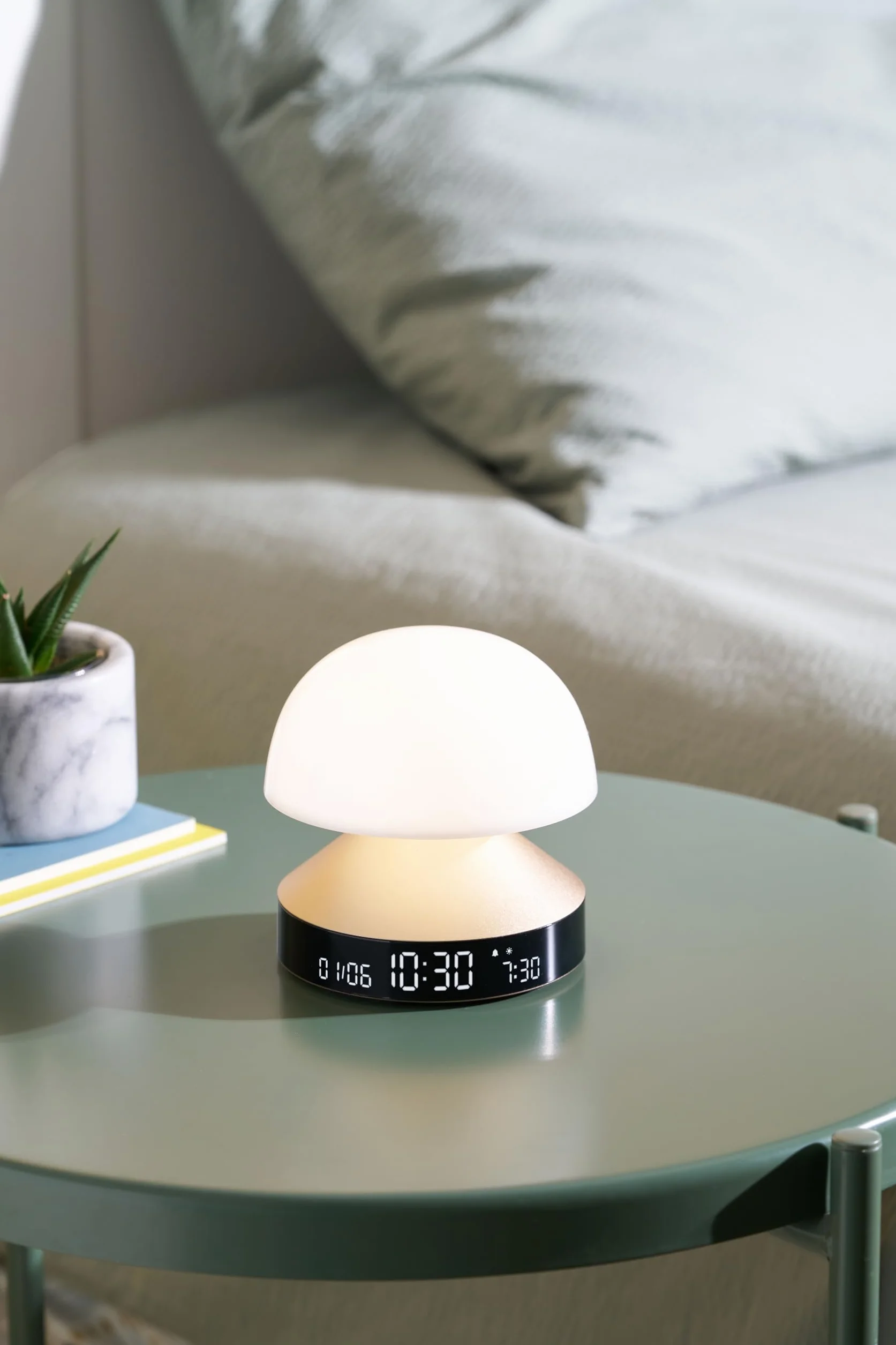 Lexon MINA Sunrise Réveil matin lumineux simulateur aube crépuscule 5 sons naturels LED veilleuse luminothérapie Or