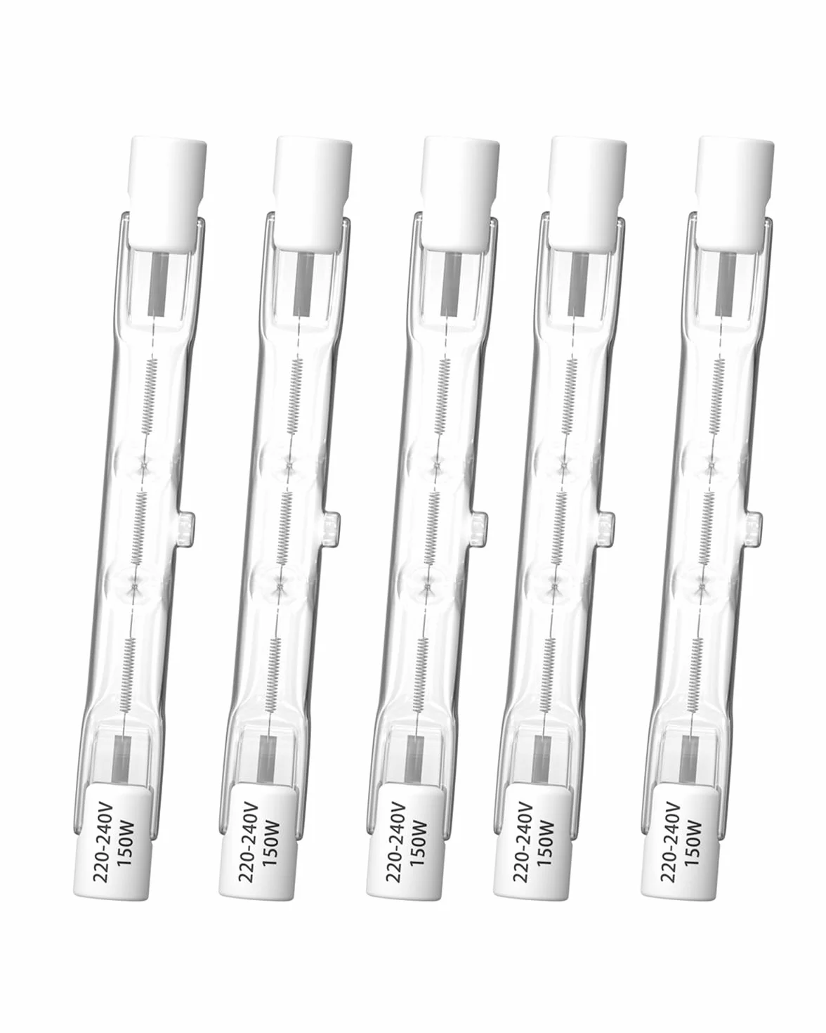 Ampoule Halogène Linéaire R7S 78mm 150W 2100lm 2800K Dimmable Blanc Chaud (Paquet de 5)
