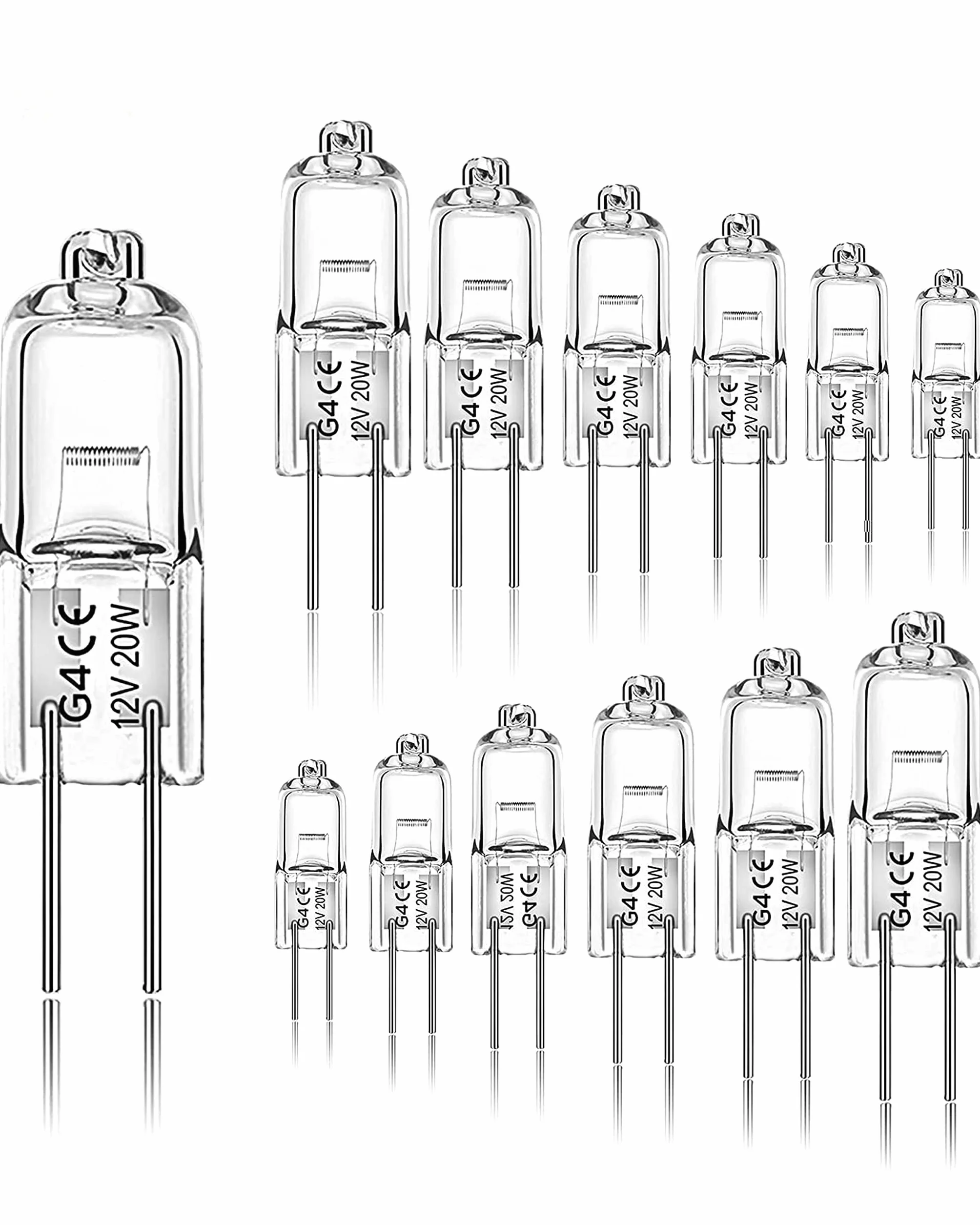 Ampoules halogènes G4 20W 12V 2800K Lot de 12