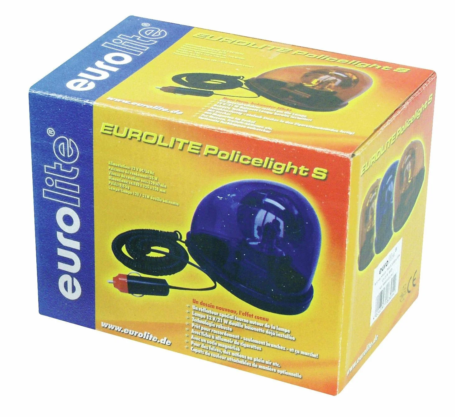 Eurolite STA-1221 Phare Police 12V 21W Bleu