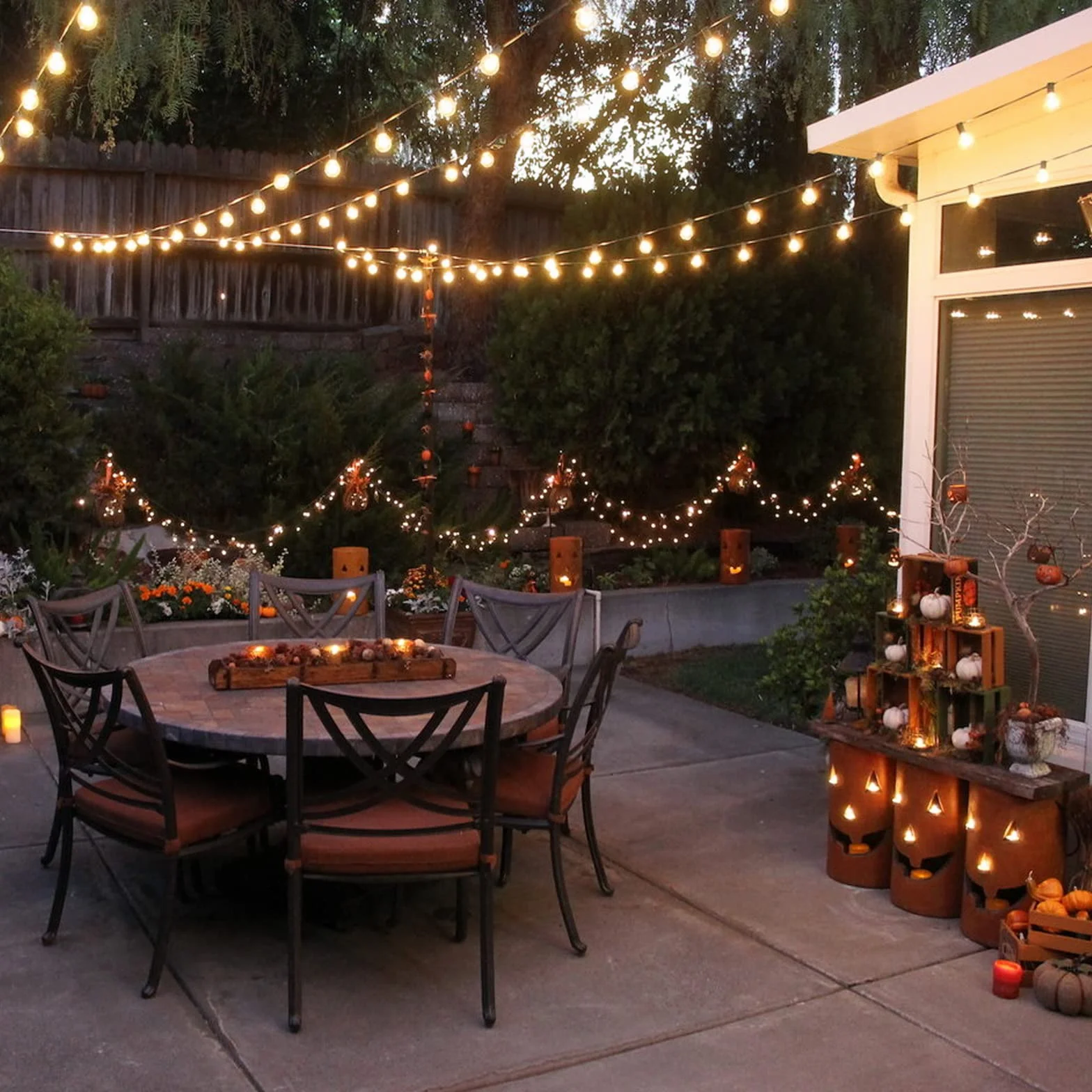 Guirlande Guinguette Extérieur 30M Lumineuse G40 LED IP45 Blanc Chaud Chaîne Lumiere Exterieur