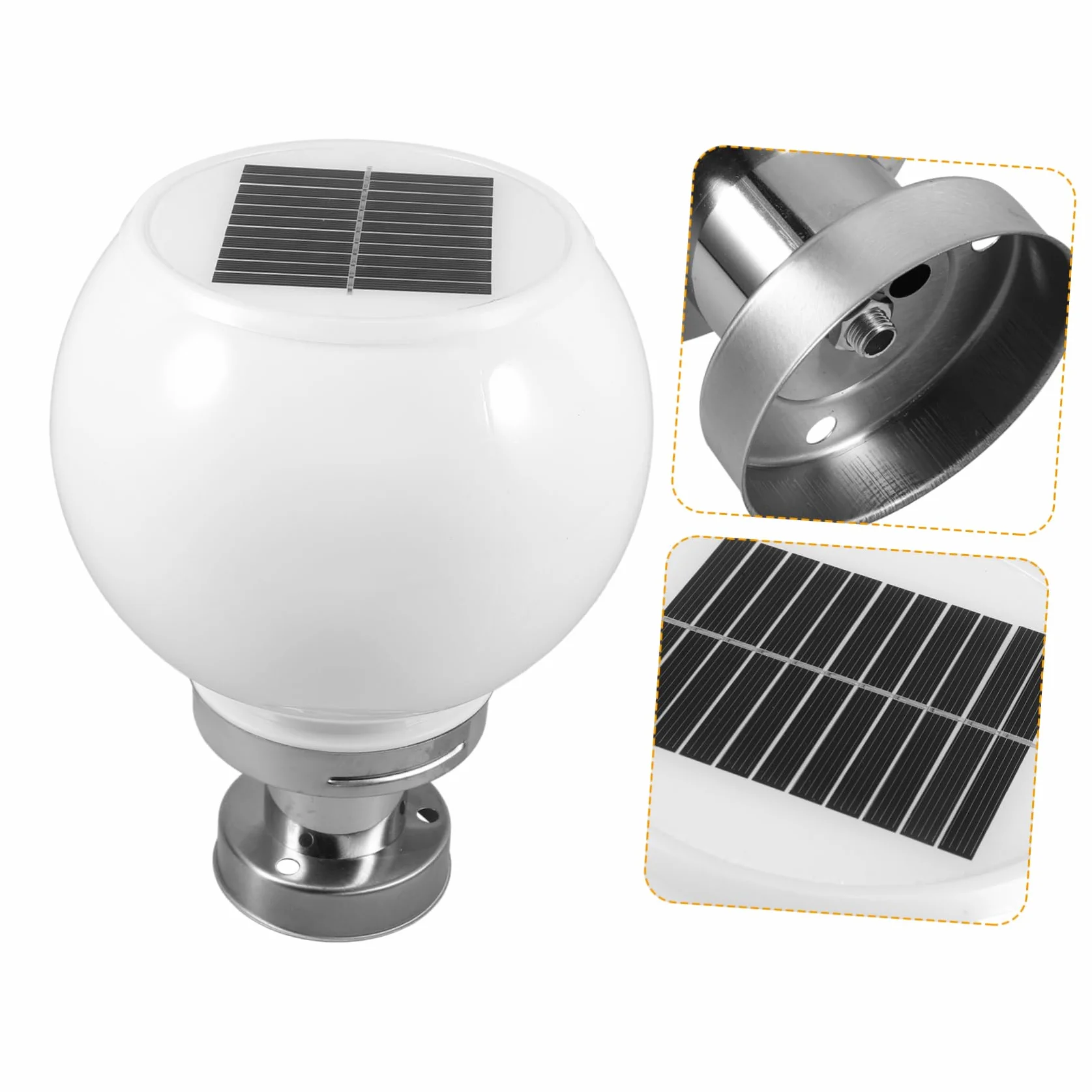 NUOBESTY Lampe Solaire Extérieure LED 10.04 Pouces Étanche pour Pilier Rond Éclairage Jardin