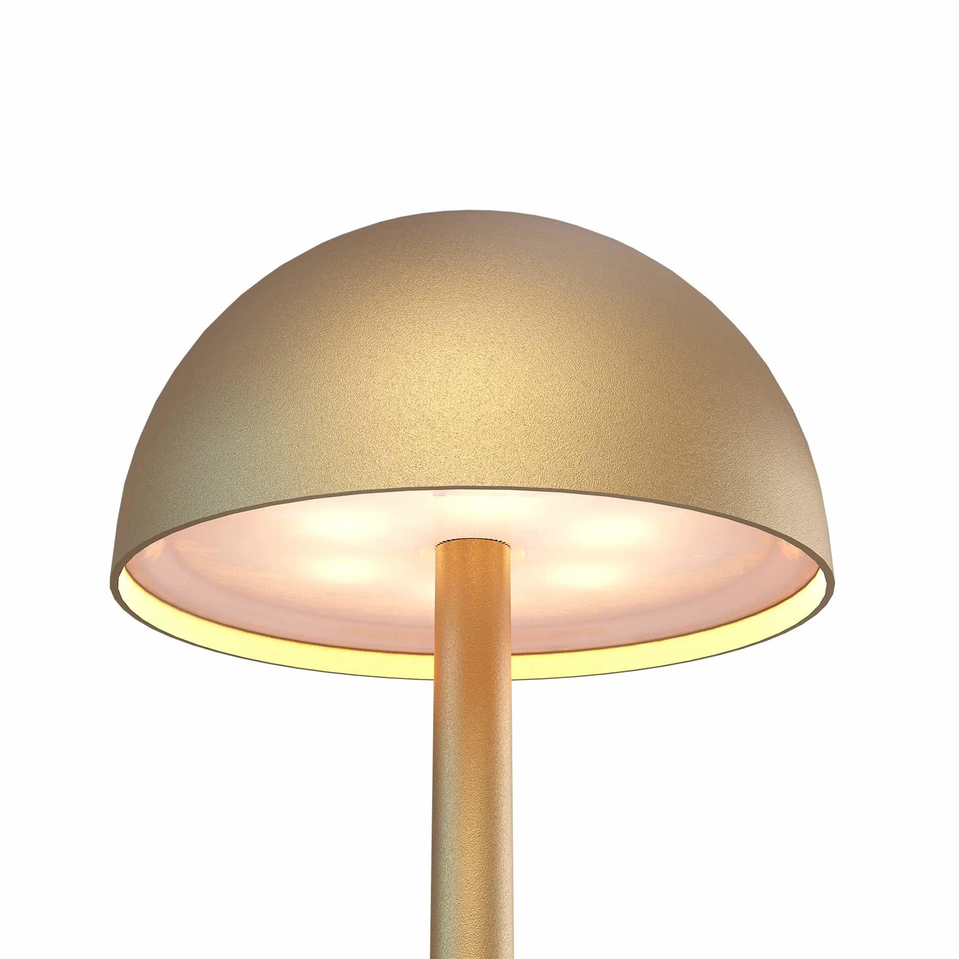 Ledvion Lampe de Table LED Rechargeable Laiton Doré Variable 2700K-5000K 110 Lm IP54 Résistante aux Éclaboussures Batterie 2000mAh Commande Tactile Réglable USB-C Intérieure Extérieure