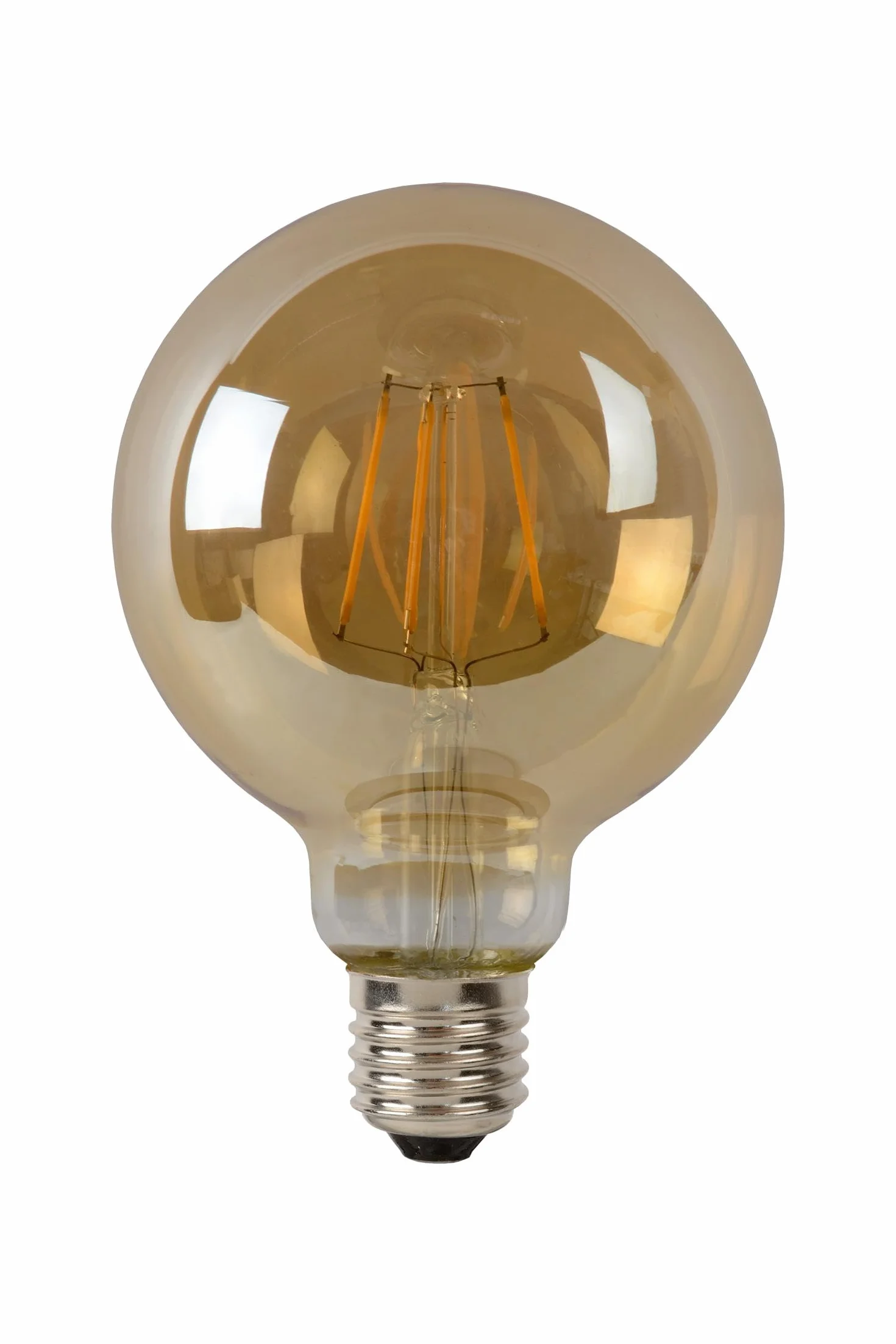 LUCIDE G95 Ampoule filament LED Dim. E27 1x5W 2700K Ambre Ø 9,5 cm