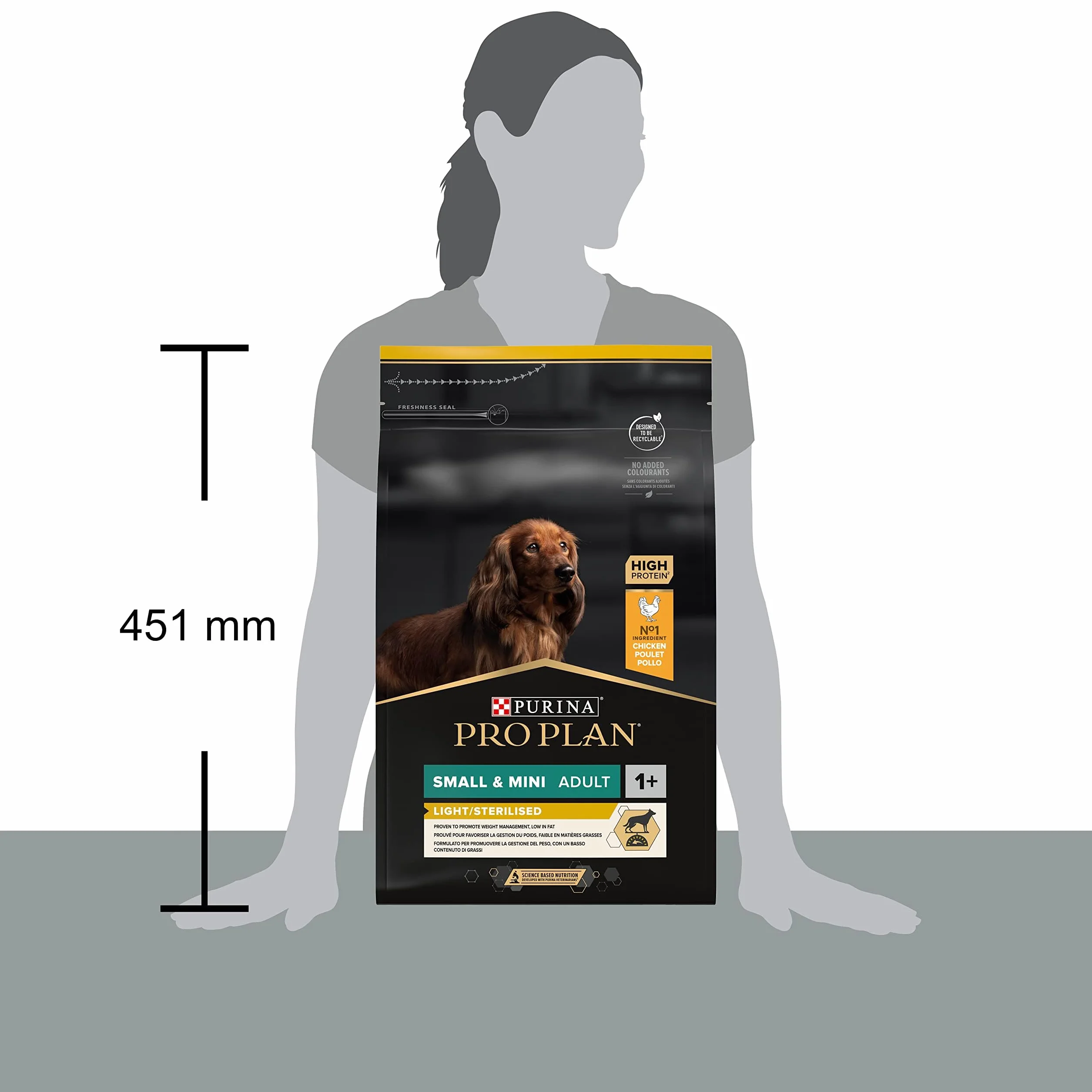 PRO PLAN Small & Mini Adult Light Sterilised Riche en Poulet 3KG Croquettes pour chiens adultes