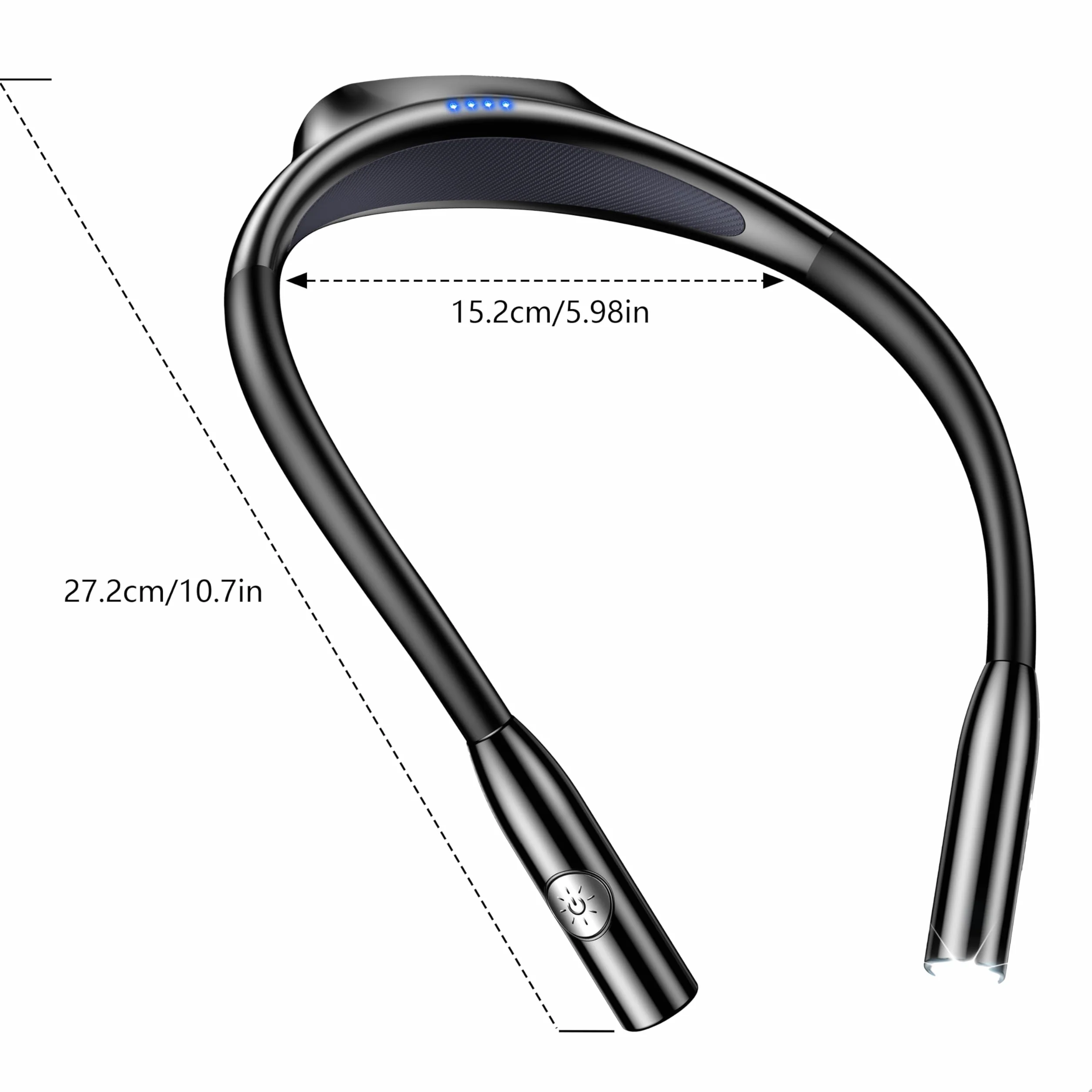 Gritin Lampe de Lecture de Cou Rechargeable, 80H Autonomie, Cou Ergonomique & Bras Flexible