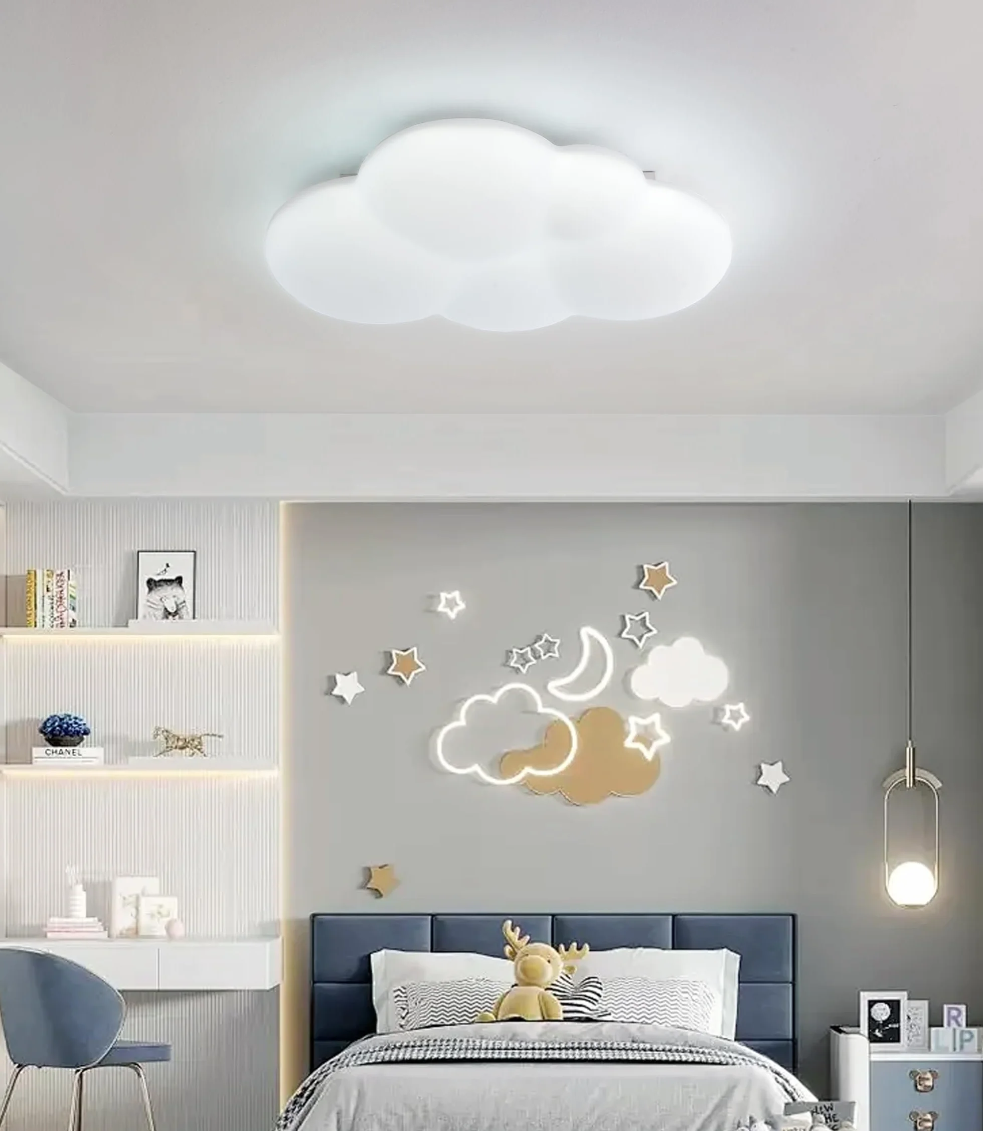 Plafonnier LED Nuage 40CM 3000K-6000K Lampe Plafond Enfant Chambre bébé