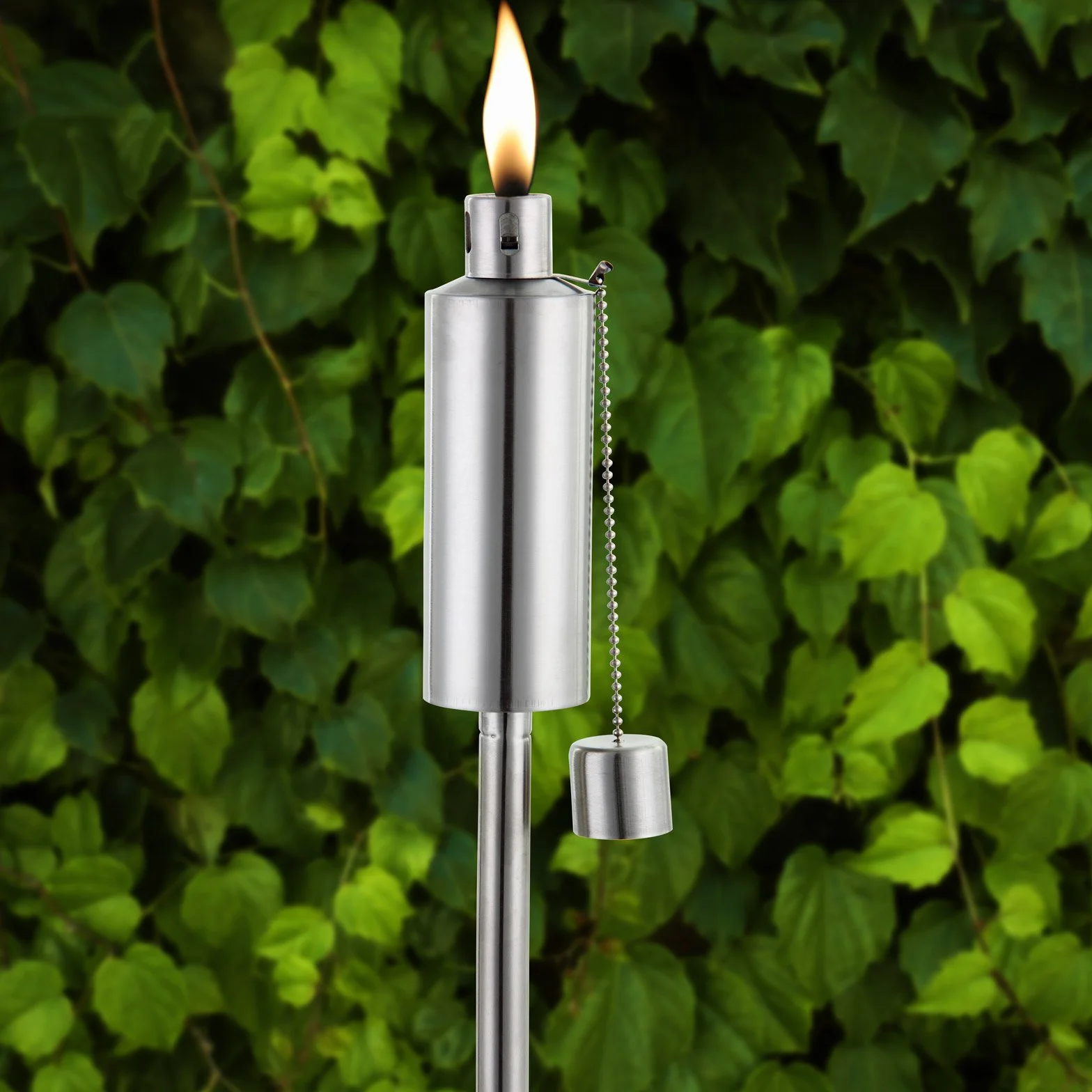 Deuba Torche de jardin à l'huile flambeau acier inoxydable 115 cm