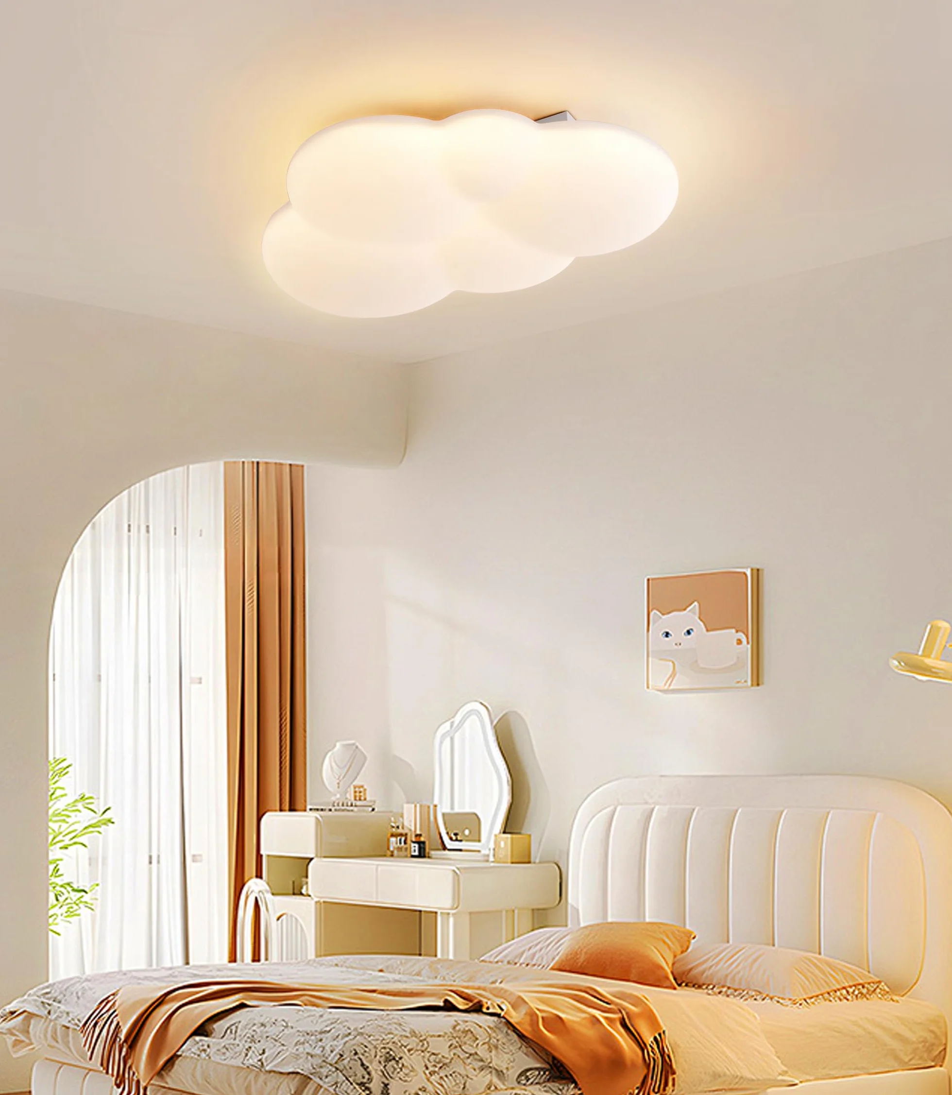 Plafonnier LED Nuage 40CM 3000K-6000K Lampe Plafond Enfant Chambre bébé