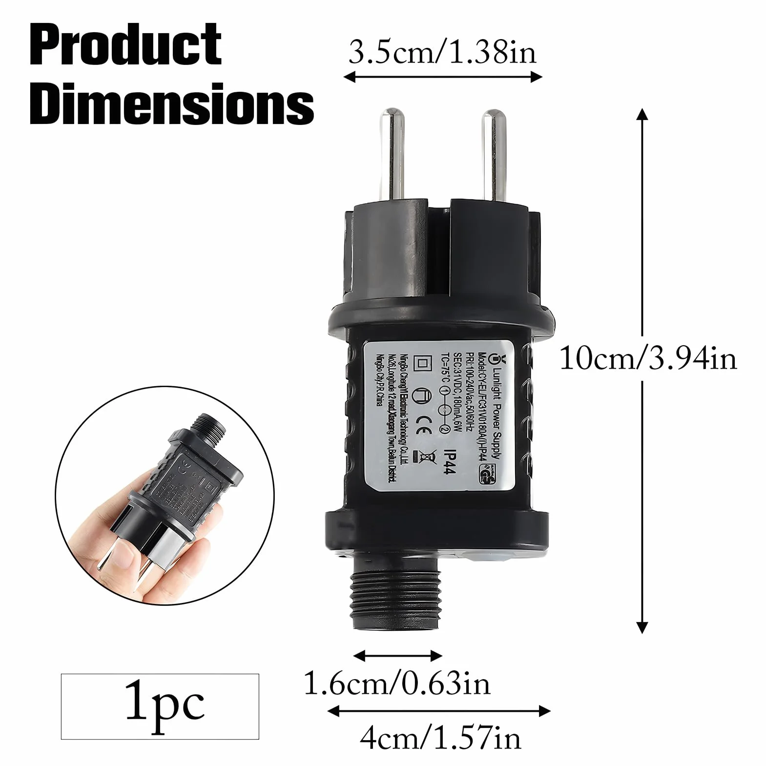 Clignoteur pour Guirlande Lumineuse 31V 6W IP44 8 Modes avec Minuterie
